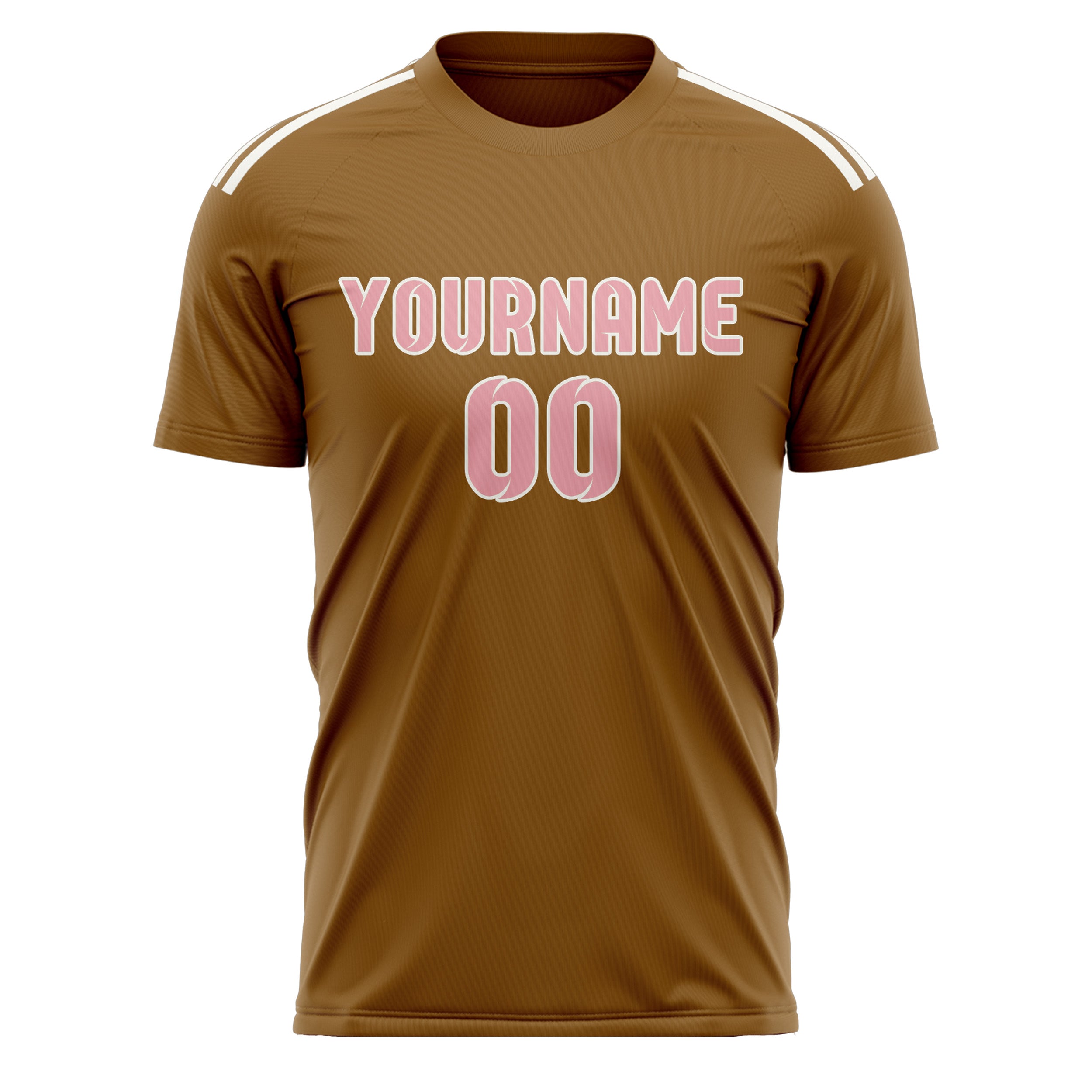 Benutzerdefiniertes Professionelles Khaki Rosa Fußballtrikot