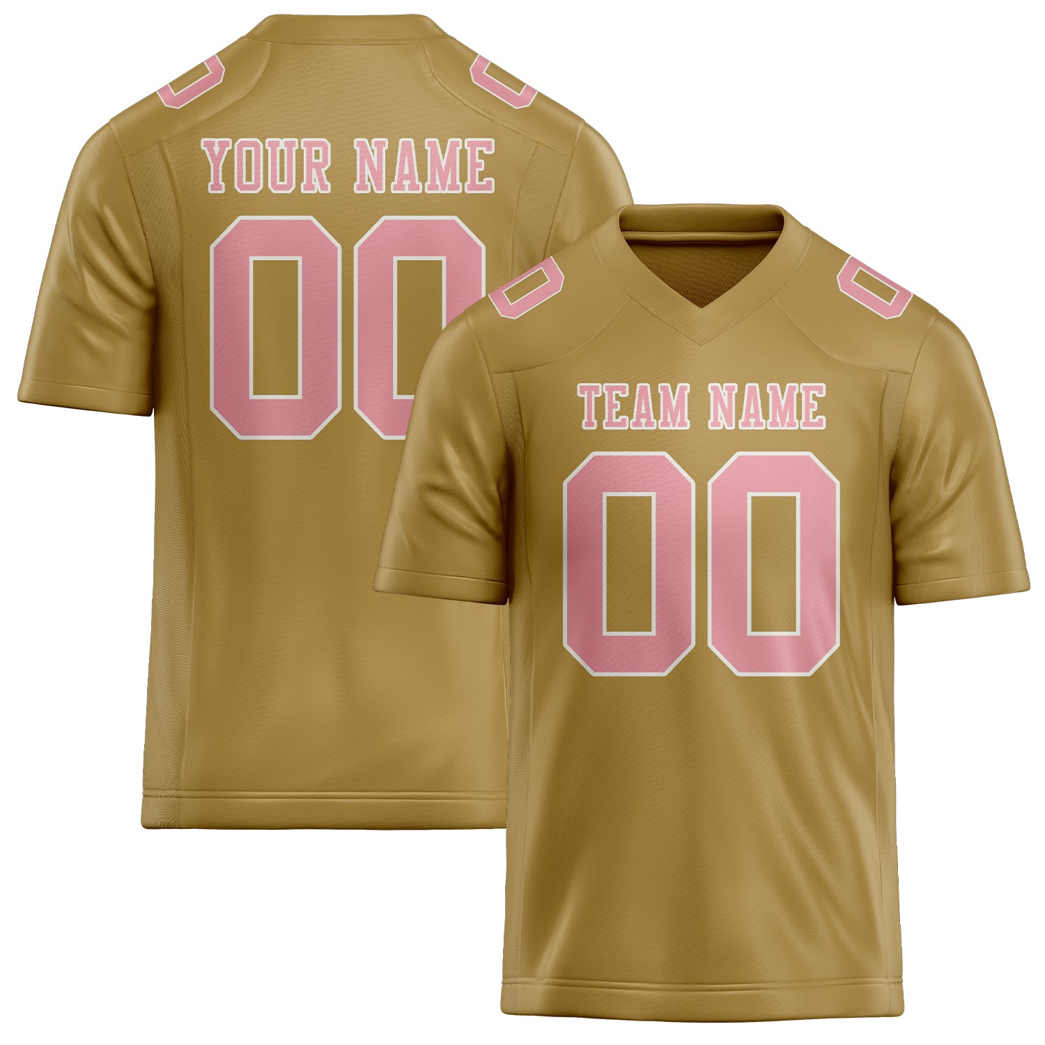 Maßgeschneidertes Professionelles Khaki Rosa Rugbytrikot