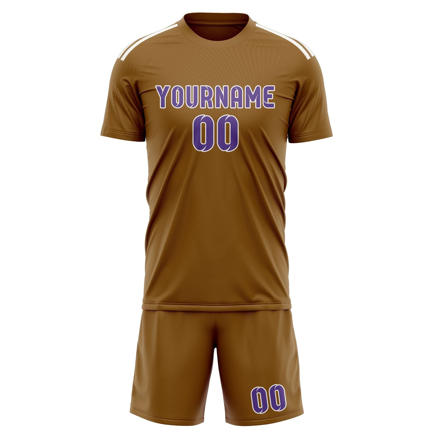 Maßgeschneidertes Professionelles Khaki Lavendel Fußballtrikot-Set