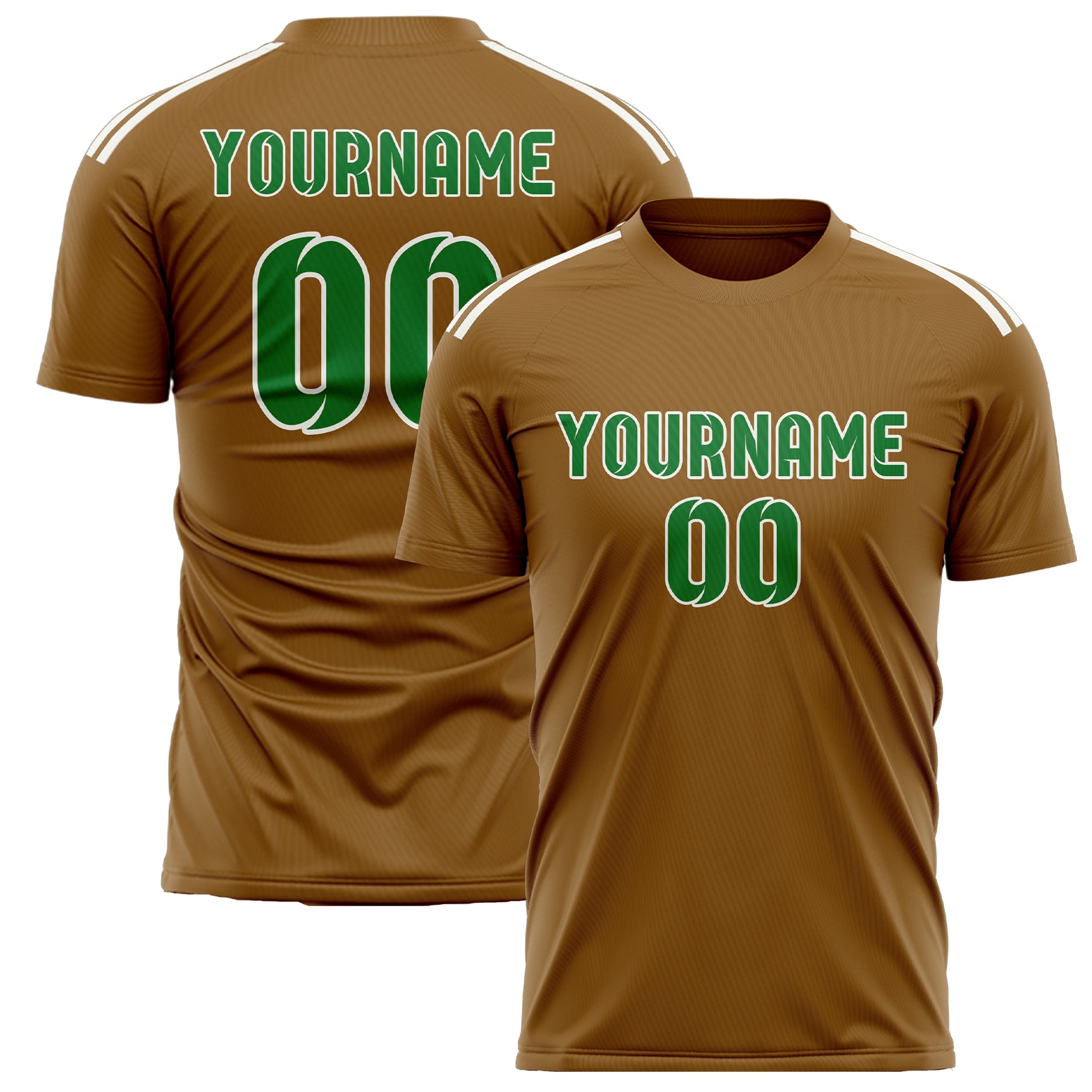 Benutzerdefiniertes Professionelles Khaki Smaragdgrün Fußballtrikot