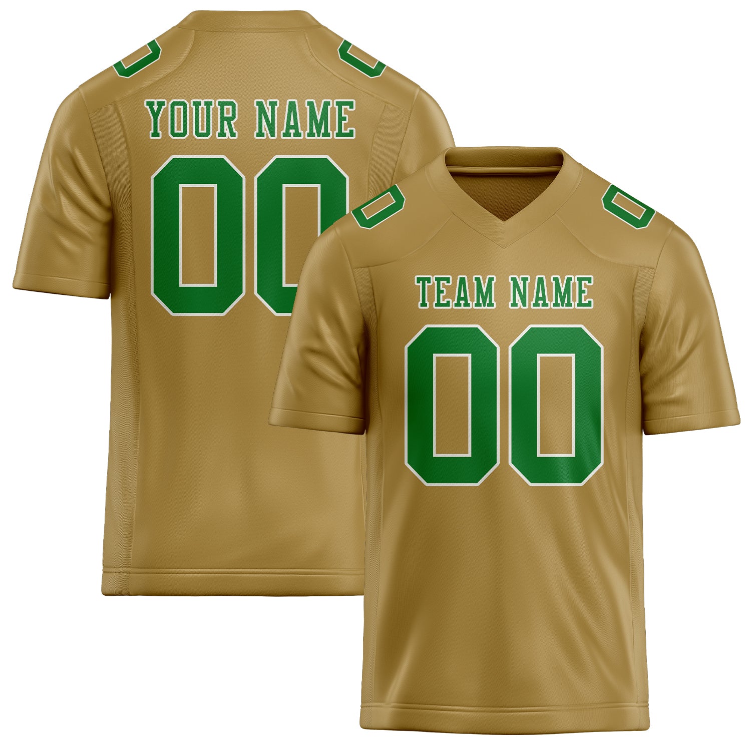 Maßgeschneidertes Professionelles Khaki Smaragdgrün Rugbytrikot