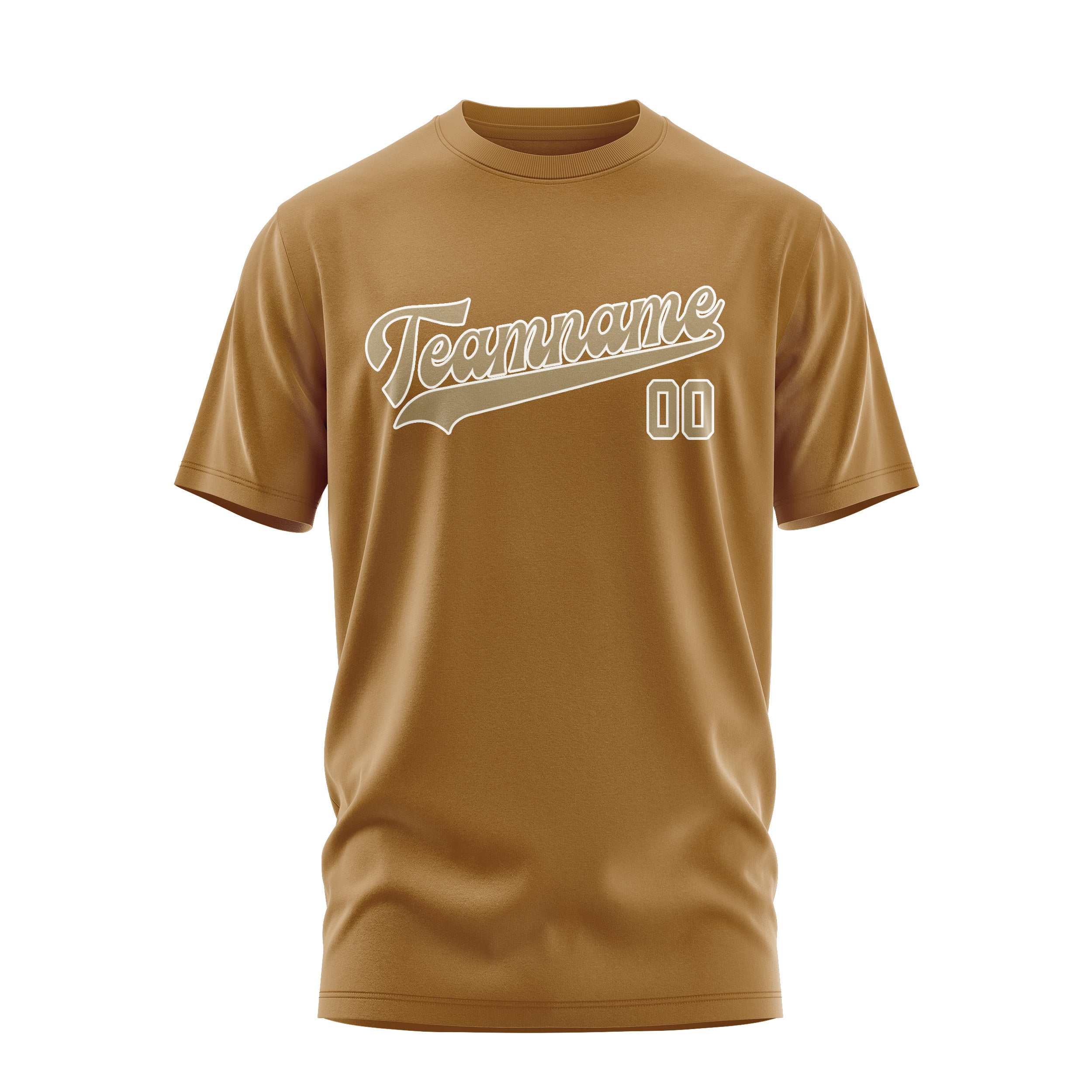 Maßgeschneidertes Khaki Hellkhaki T-Shirt