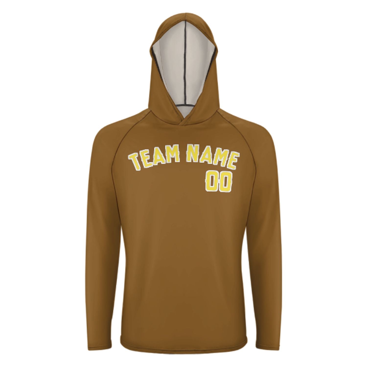 Maßgeschneidertes Khaki Blassgelb UV-Hoodie