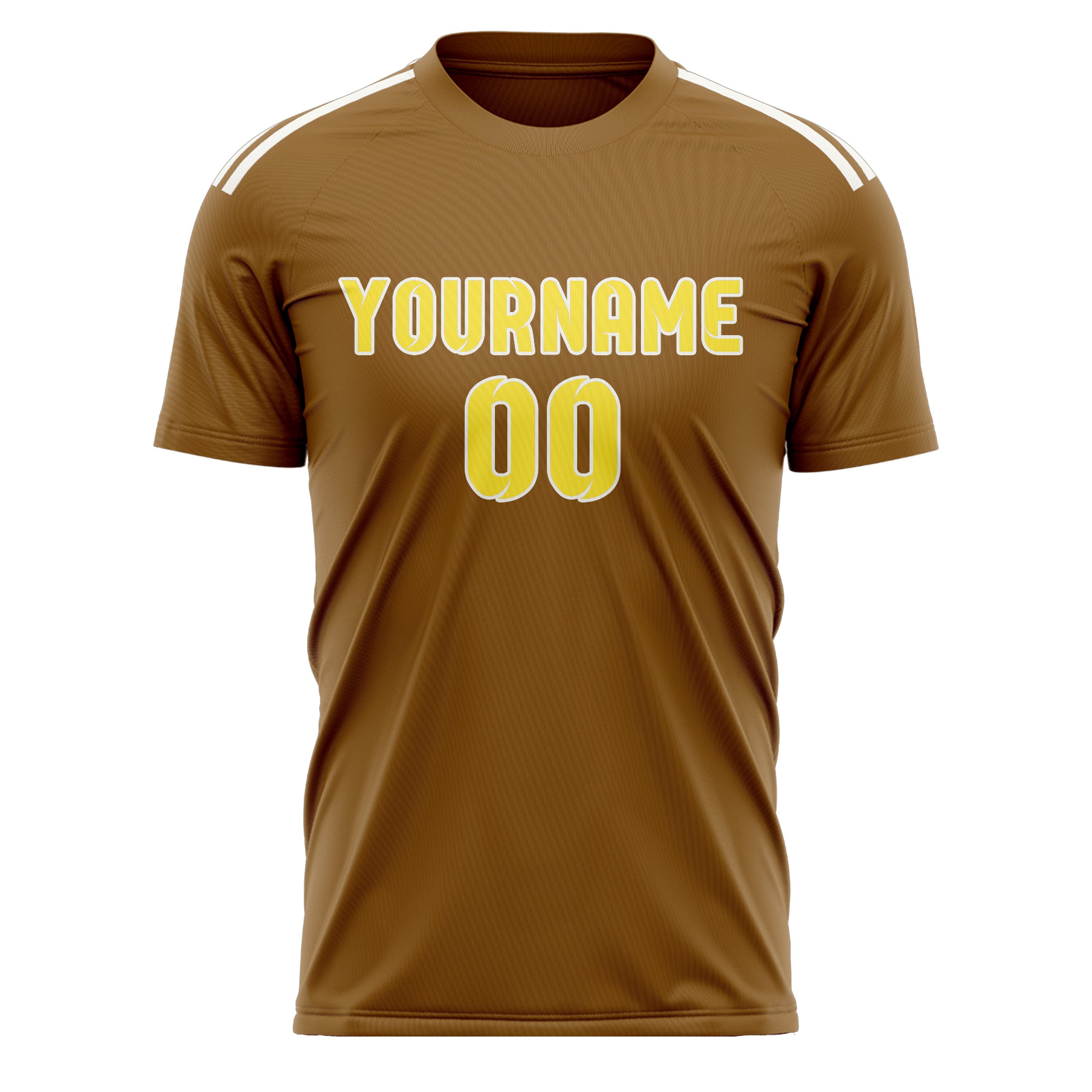 Benutzerdefiniertes Professionelles Khaki Blassgelb Fußballtrikot