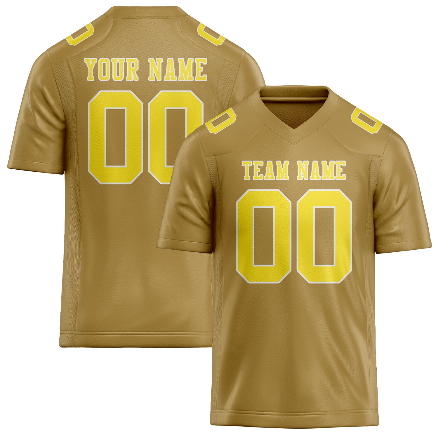 Maßgeschneidertes Professionelles Khaki Blassgelb Rugbytrikot