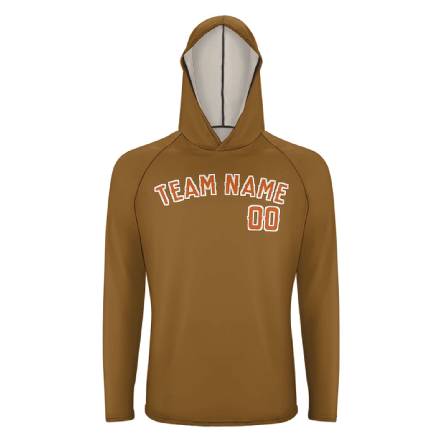 Maßgeschneidertes Khaki Orange UV-Hoodie