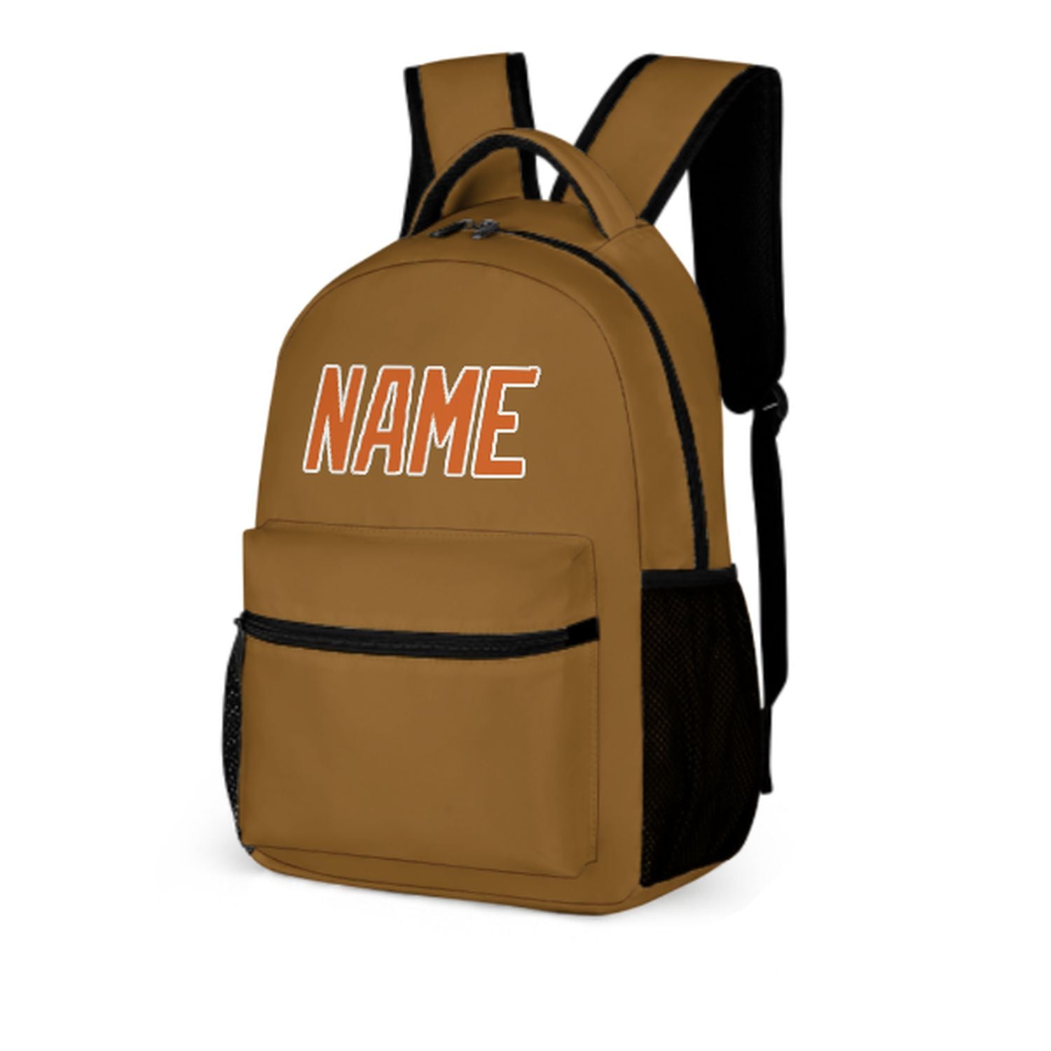 Maßgeschneidertes Khaki Orange Kinderrucksack