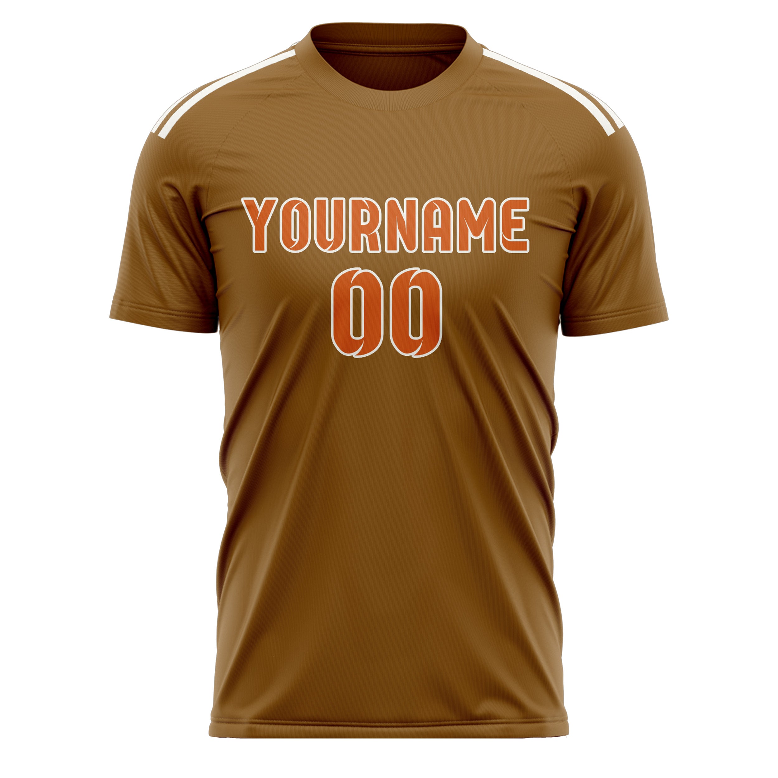 Benutzerdefiniertes Professionelles Khaki Orange Fußballtrikot