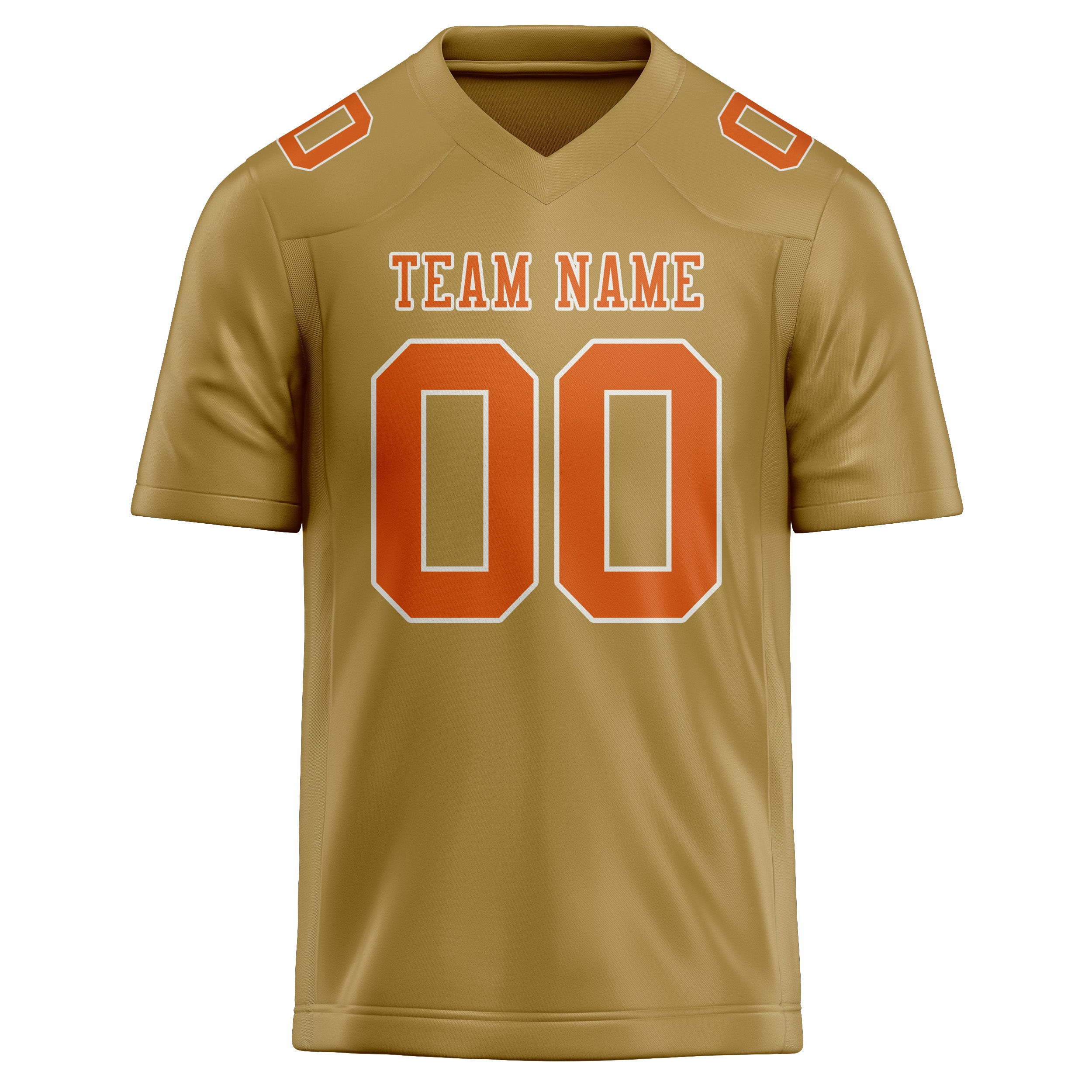 Maßgeschneidertes Professionelles Khaki Orange Rugbytrikot