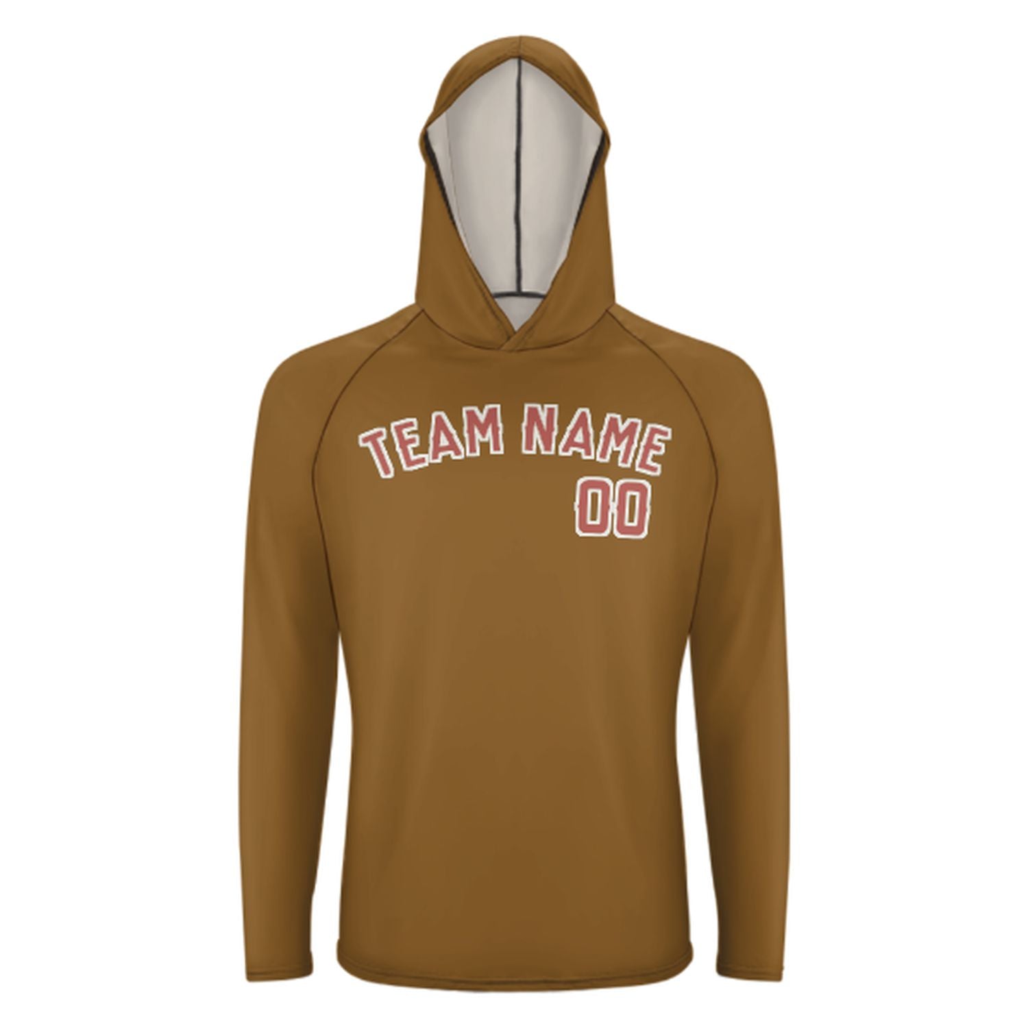 Maßgeschneidertes Khaki Kupferrose UV-Hoodie