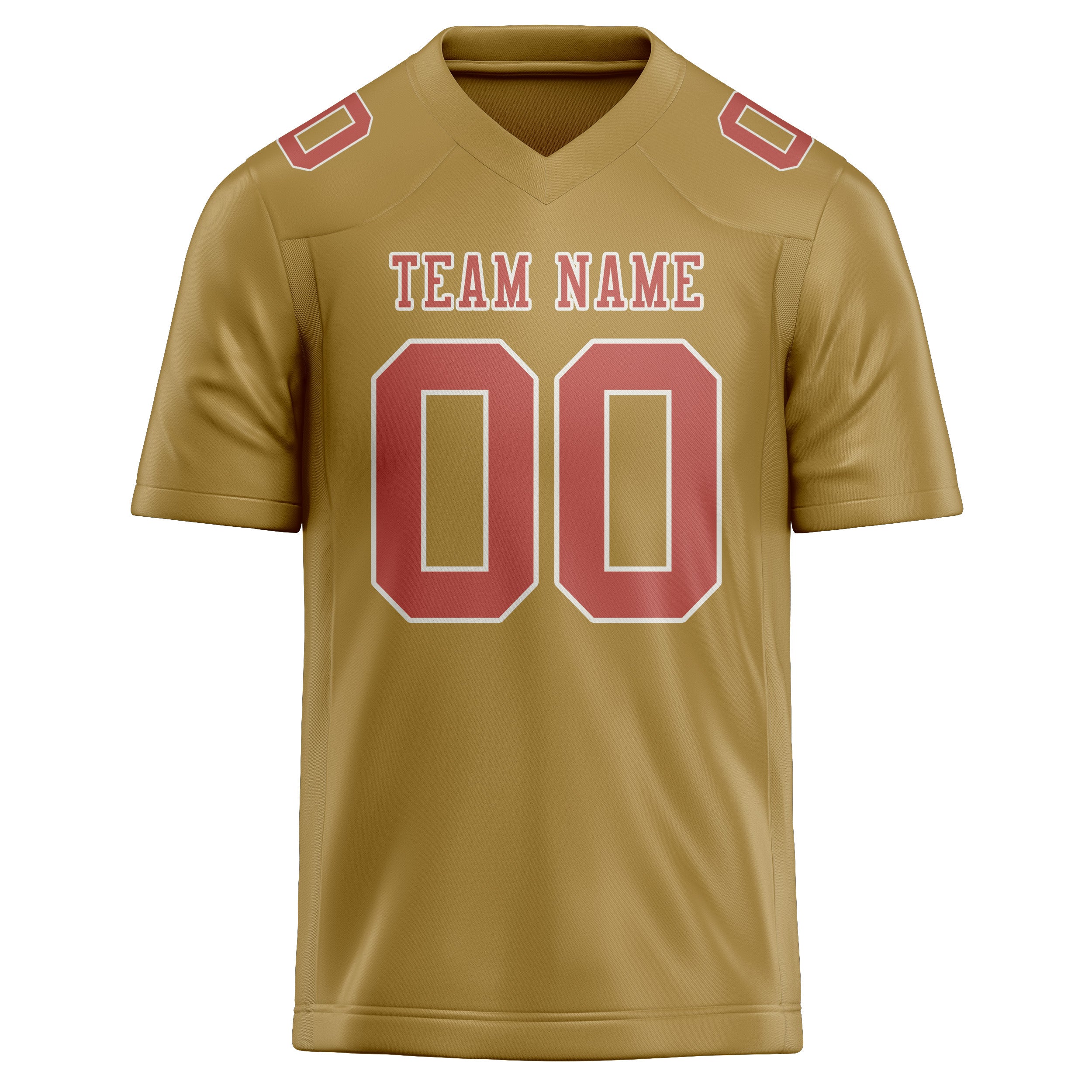 Maßgeschneidertes Professionelles Khaki Kupferrose Rugbytrikot