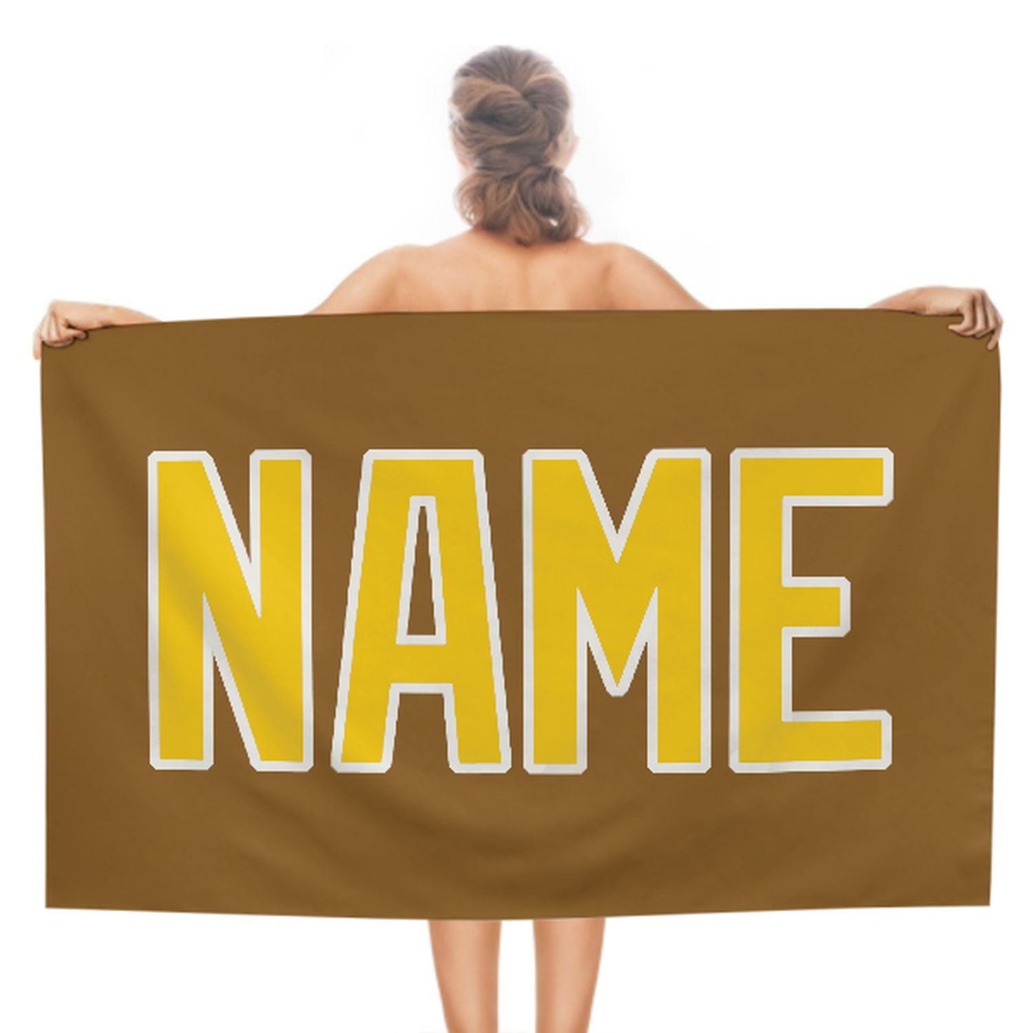 Maßgeschneidertes Khaki Gold Strandtuch