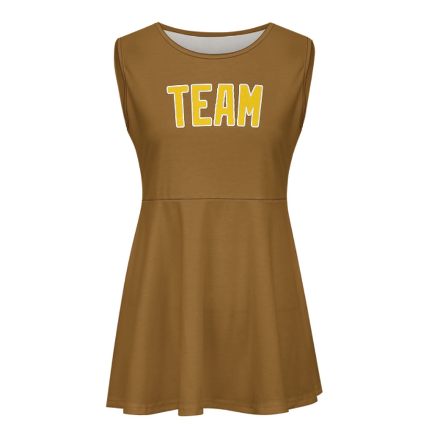 Maßgeschneidertes Khaki Gold Cheerleader-Kleid