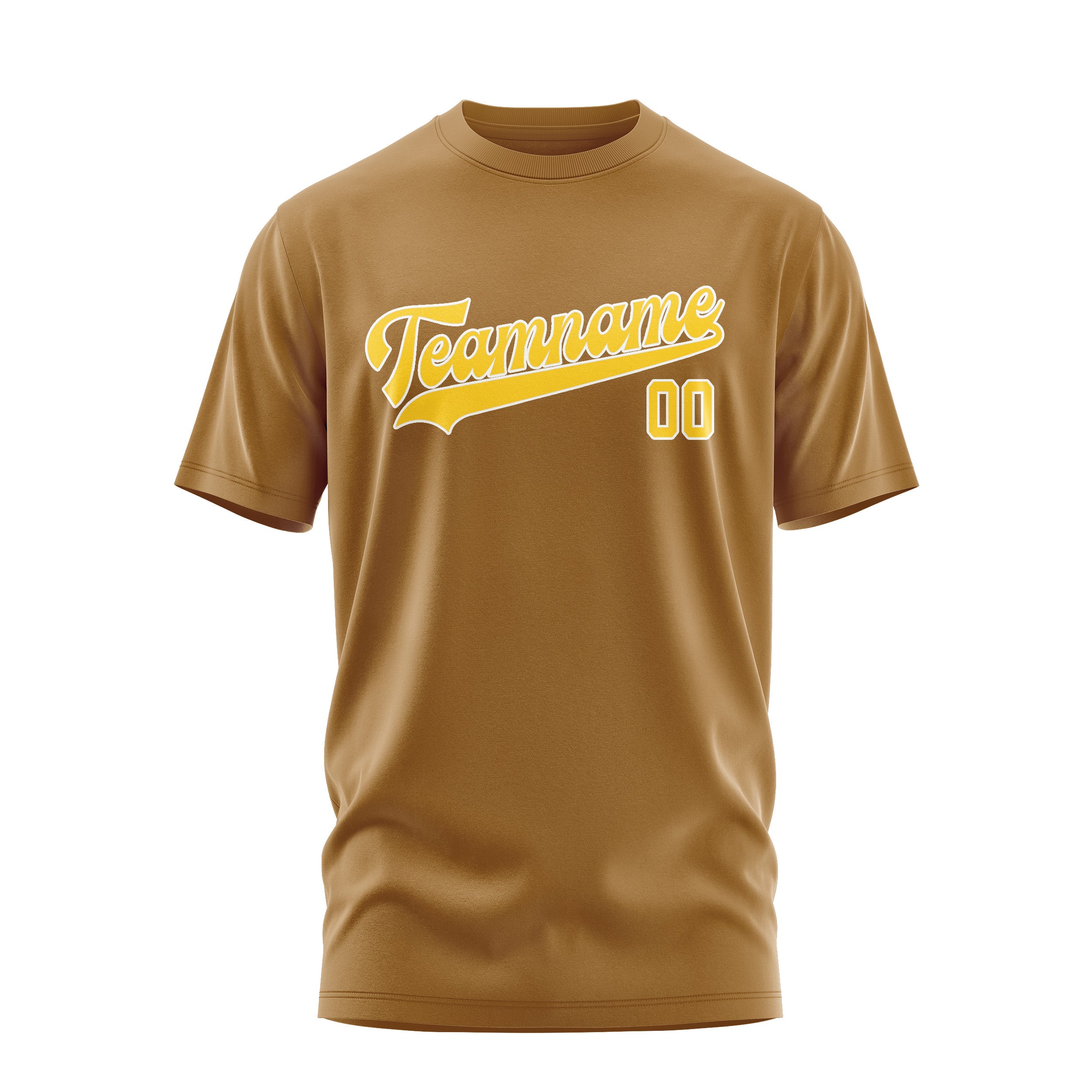 Maßgeschneidertes Khaki Gold T-Shirt