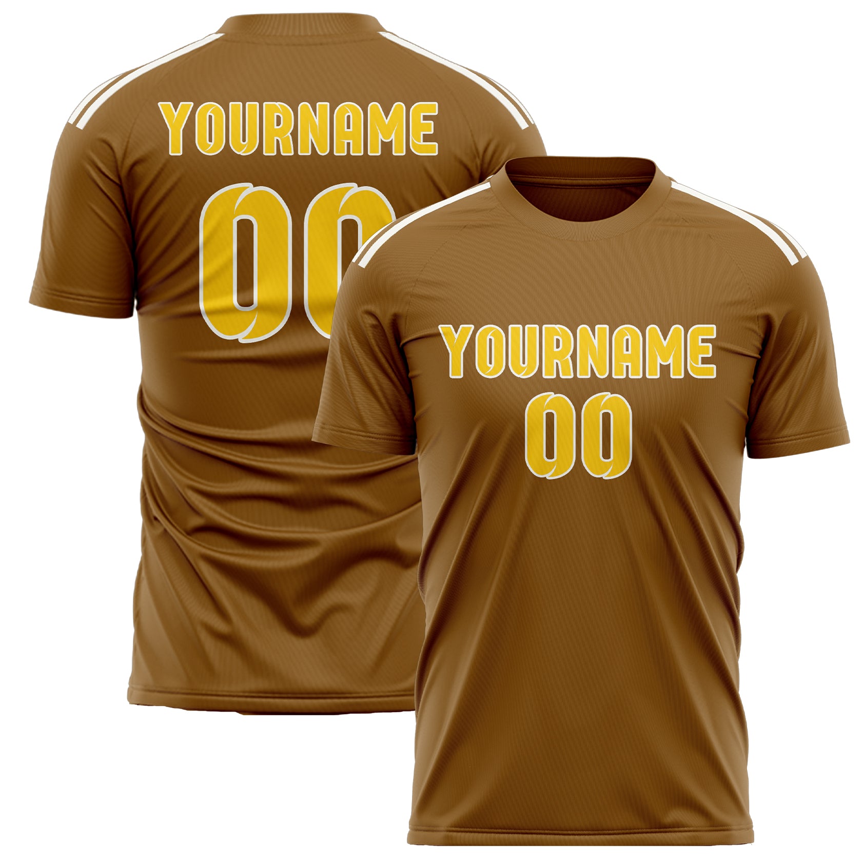 Benutzerdefiniertes Professionelles Khaki Gold Fußballtrikot