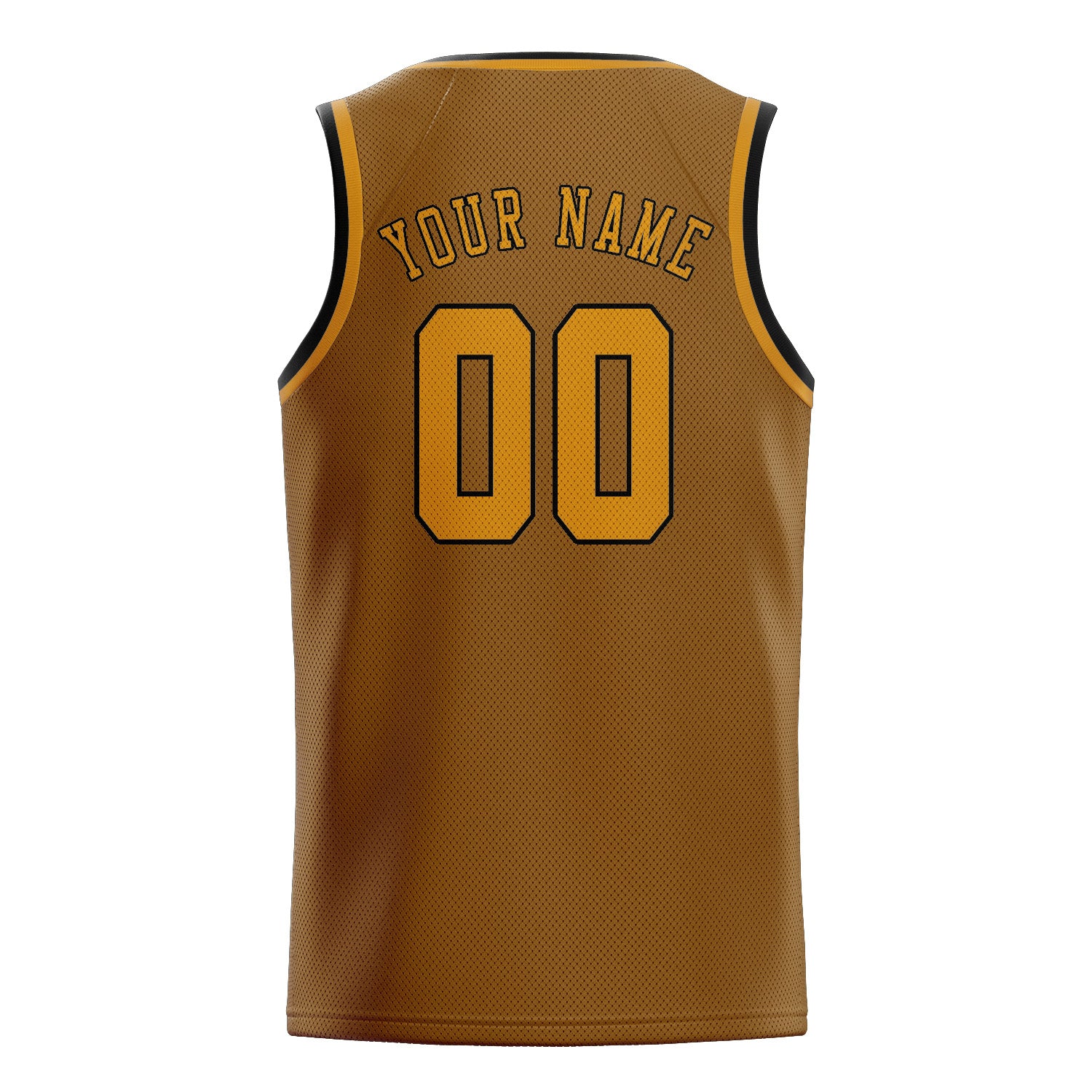 Benutzerdefiniertes Professionelles Khaki Gelb Basketballtrikot