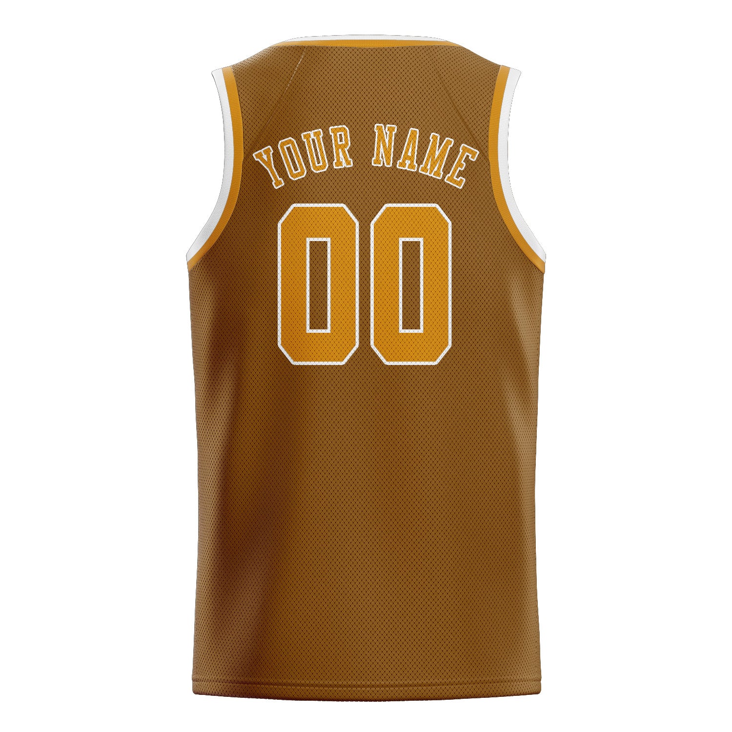 Benutzerdefiniertes Professionelles Khaki Gelb Basketballtrikot