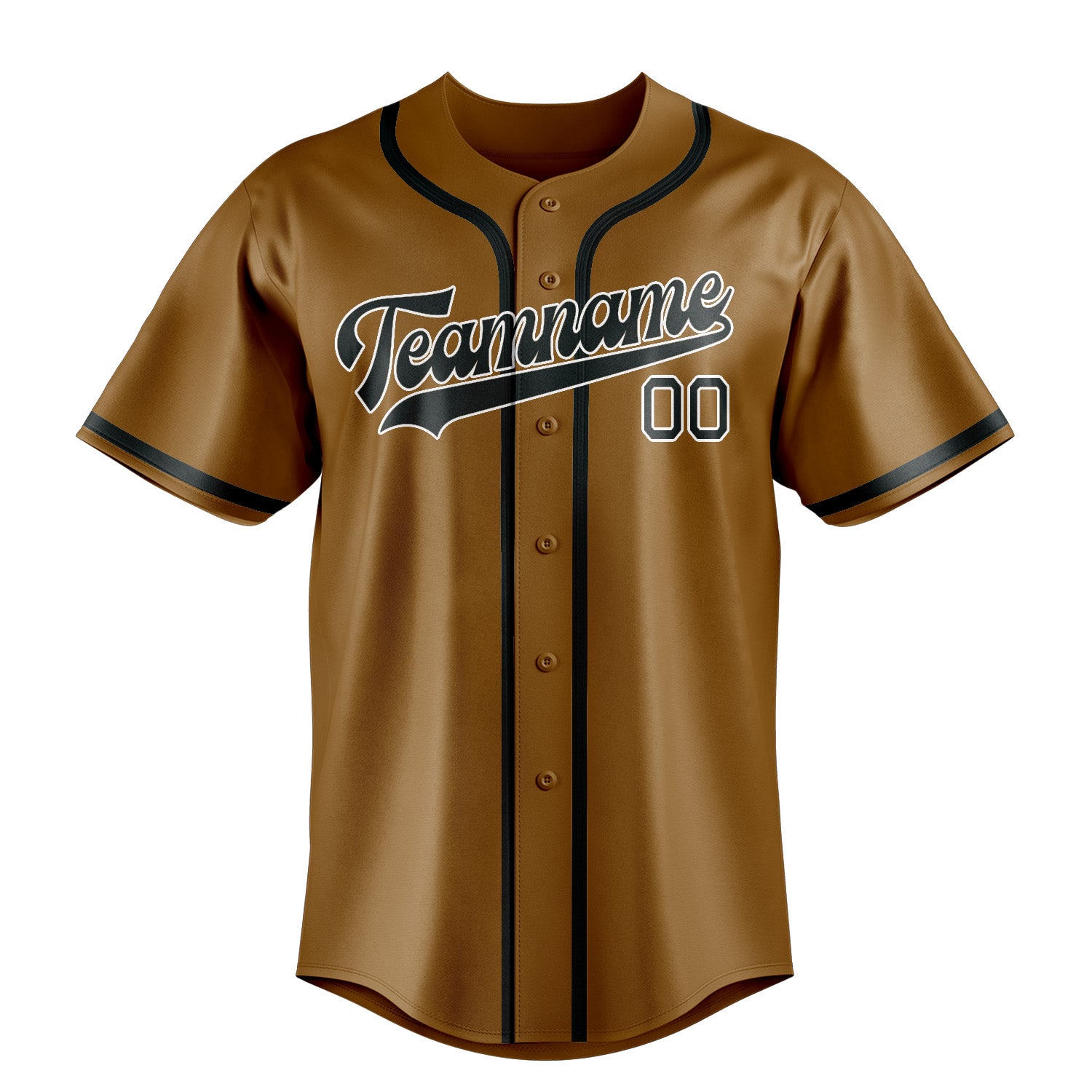 Benutzerdefiniertes Professionelles Khaki Dunkelgrau Baseballtrikot