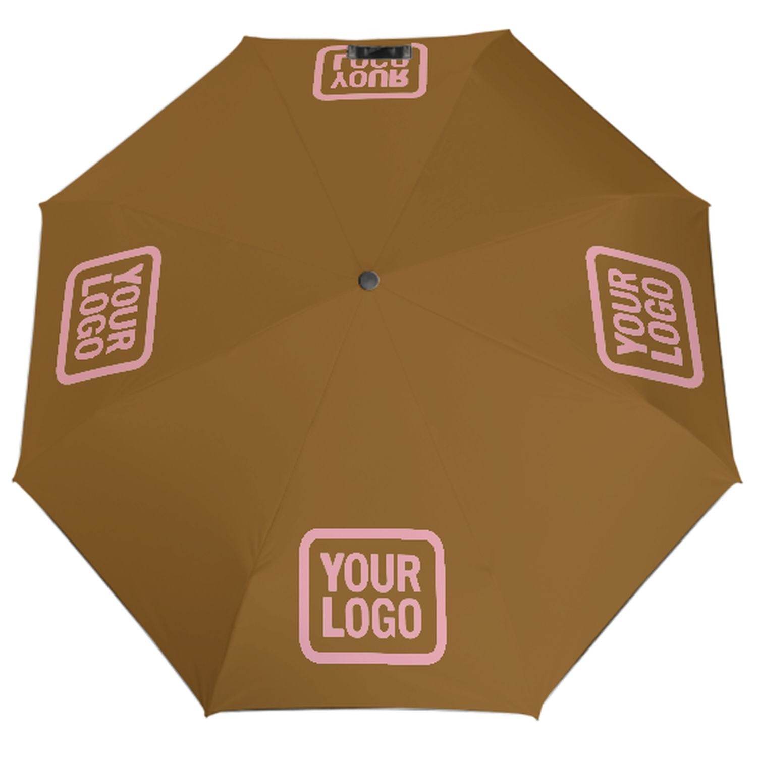 Maßgeschneidertes Khaki Rosa Automatik-Regenschirm