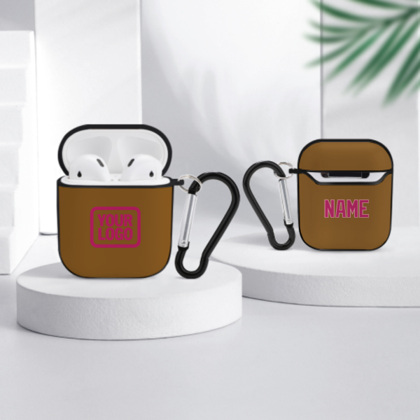 Maßgeschneidertes Khaki Rosarot AirPods-Hülle
