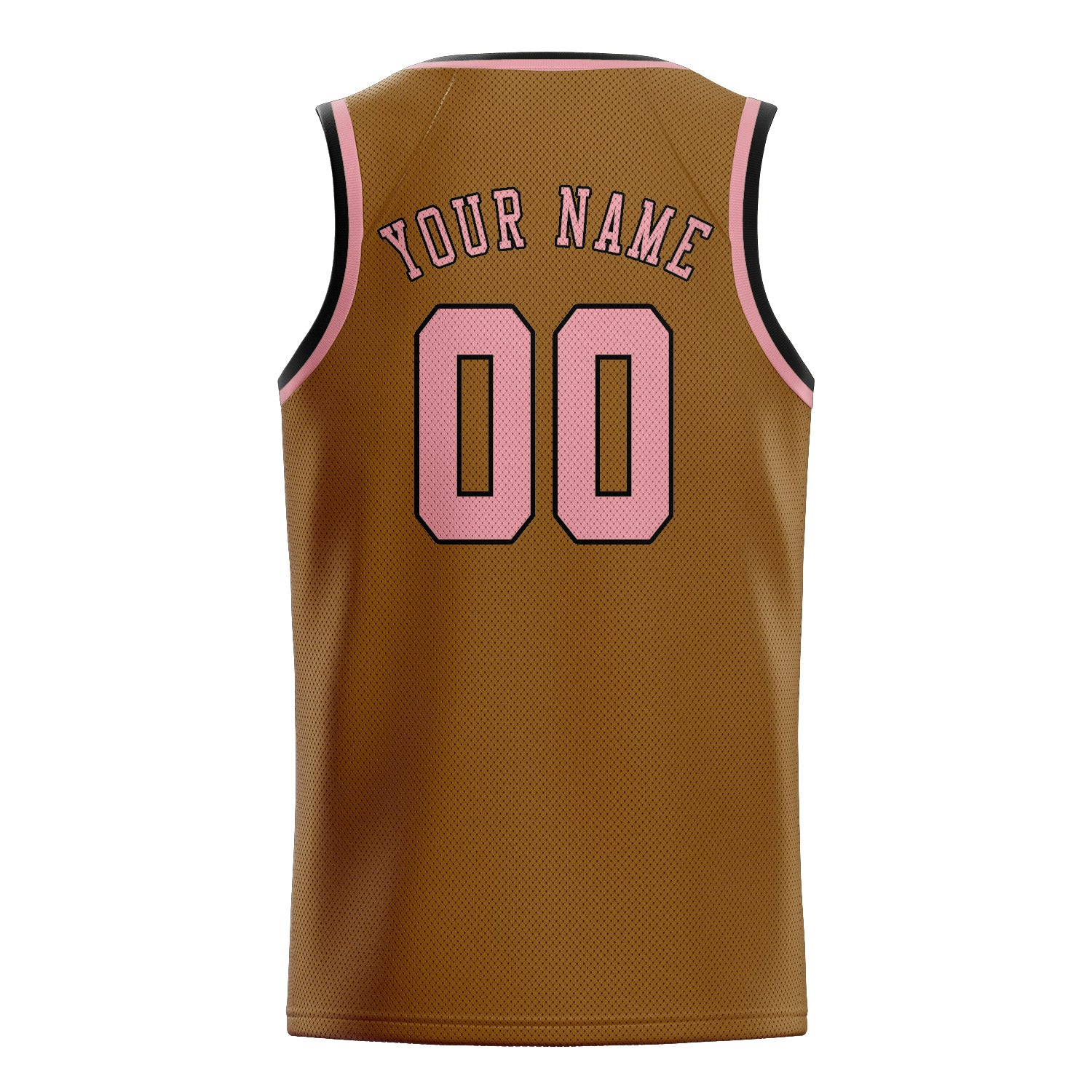 Benutzerdefiniertes Professionelles Khaki Rosa Basketballtrikot