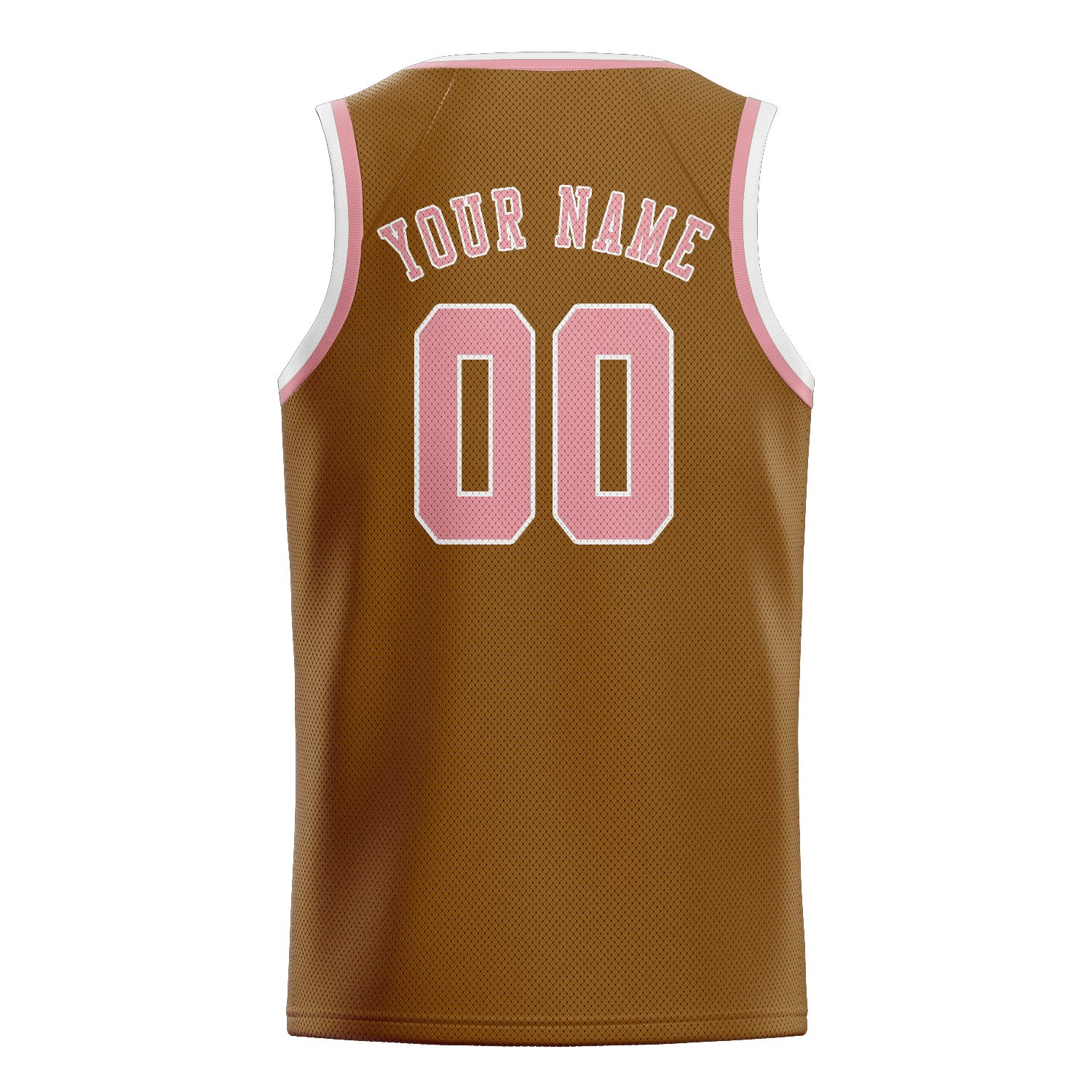 Benutzerdefiniertes Professionelles Khaki Rosa Basketballtrikot