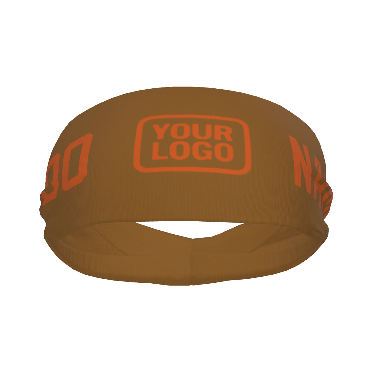 Fascia sportiva arancione kaki personalizzata