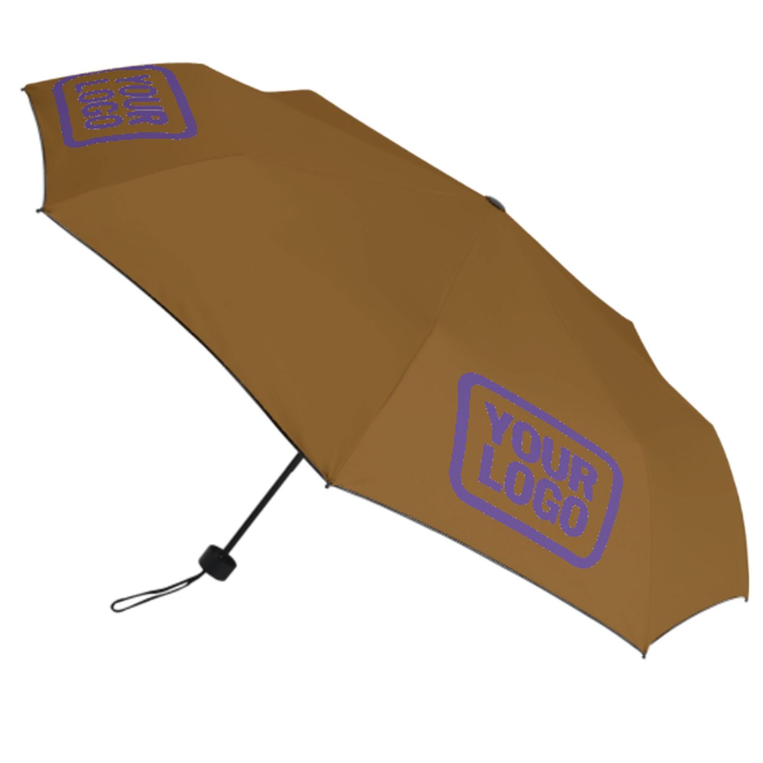 Maßgeschneidertes Khaki Lavendel Automatik-Regenschirm