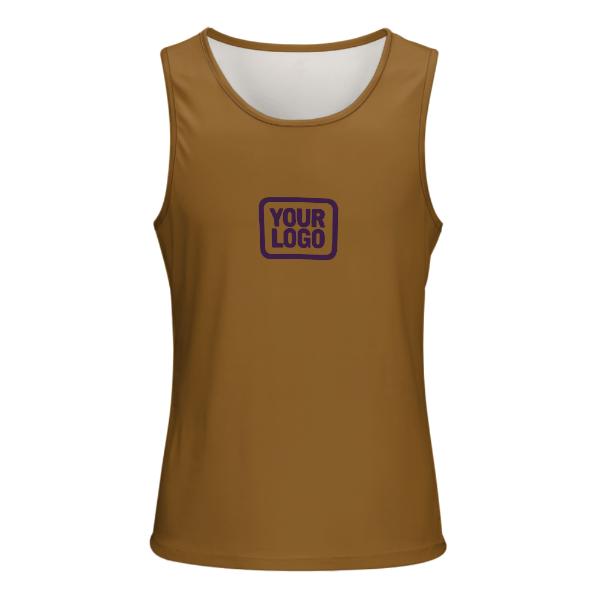 Maßgeschneidertes Khaki Lila Herren Tanktop