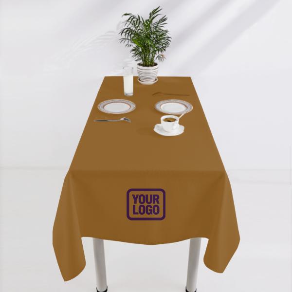 Tovaglia quadrata personalizzata color kaki e lavanda