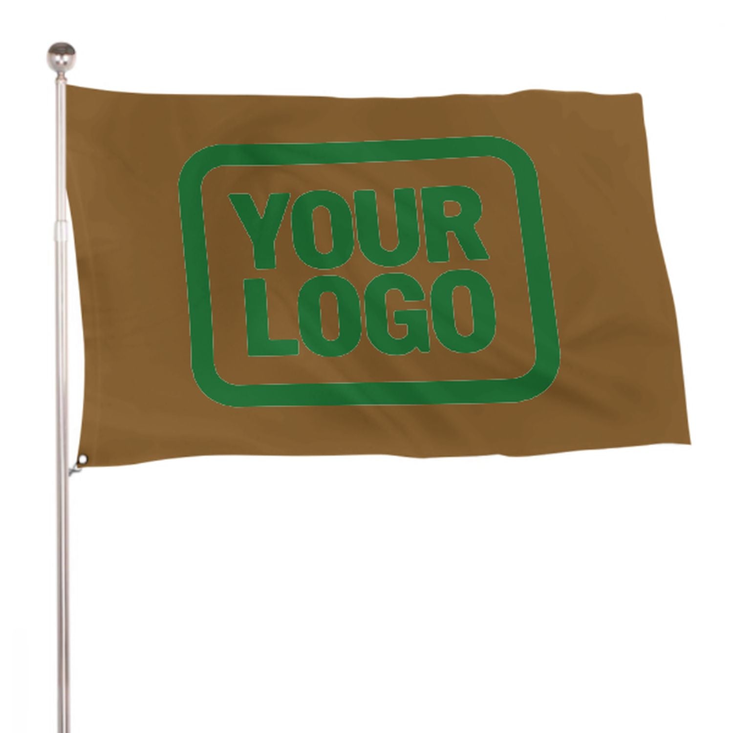 Maßgeschneidertes Khaki Smaragdgrün Flagge