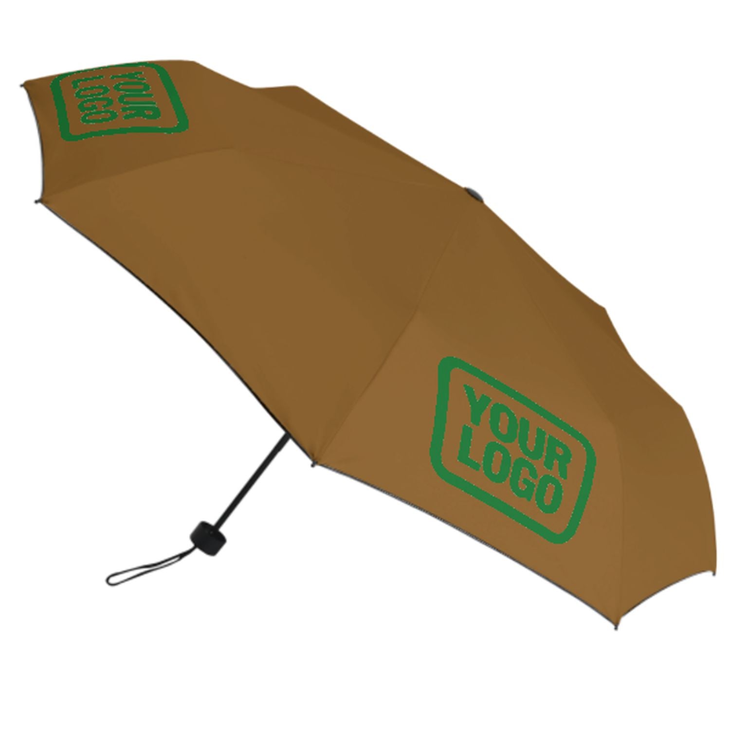 Maßgeschneidertes Khaki Smaragdgrün Automatik-Regenschirm