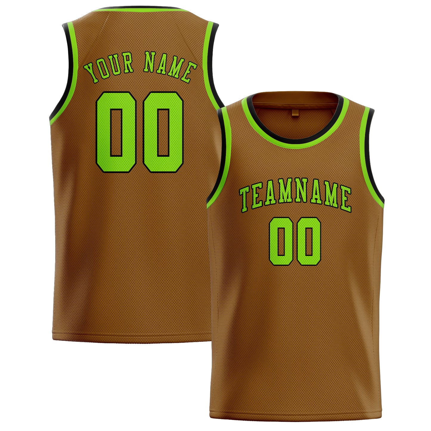 Benutzerdefiniertes Professionelles Khaki Smaragdgrün Basketballtrikot