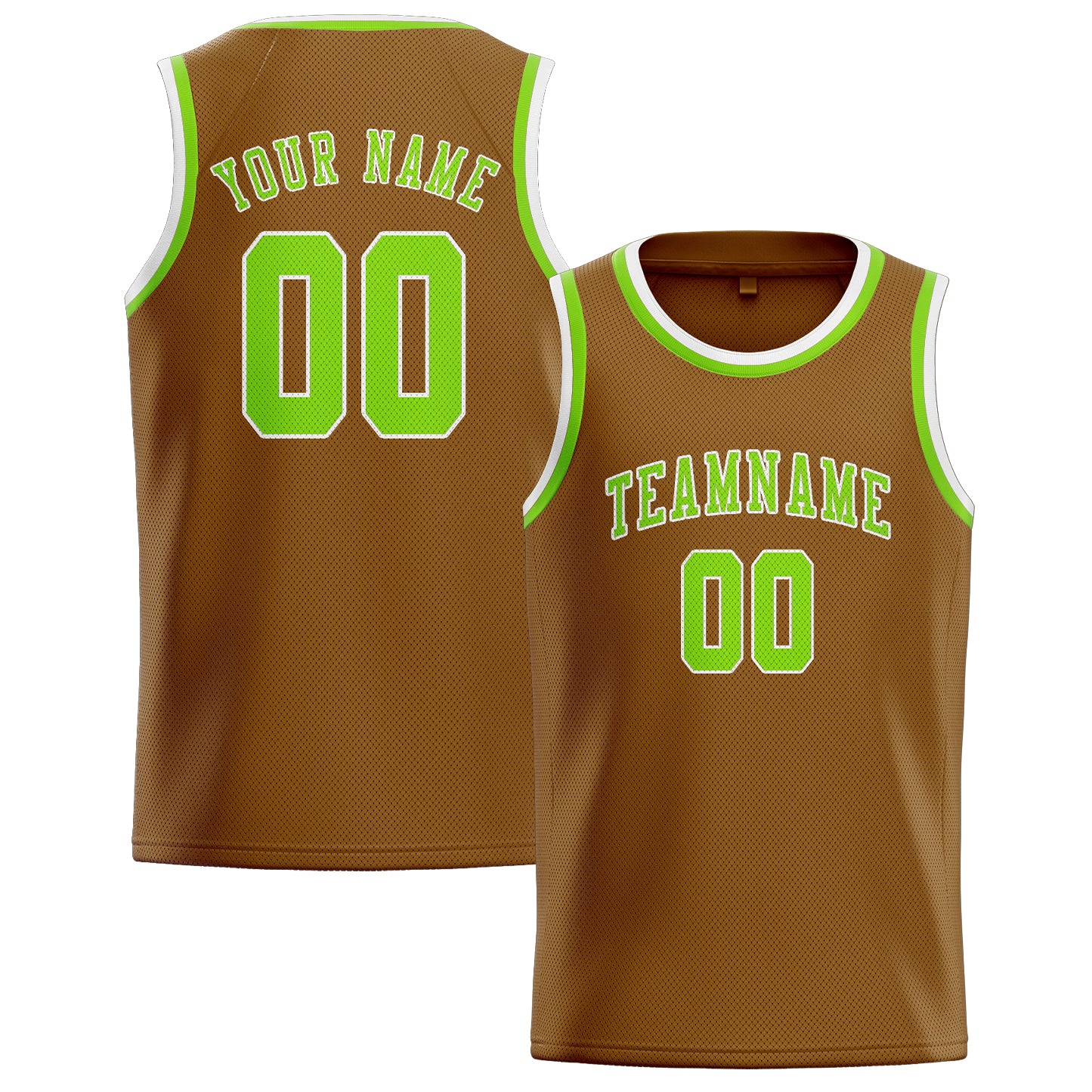 Benutzerdefiniertes Professionelles Khaki Smaragdgrün Basketballtrikot