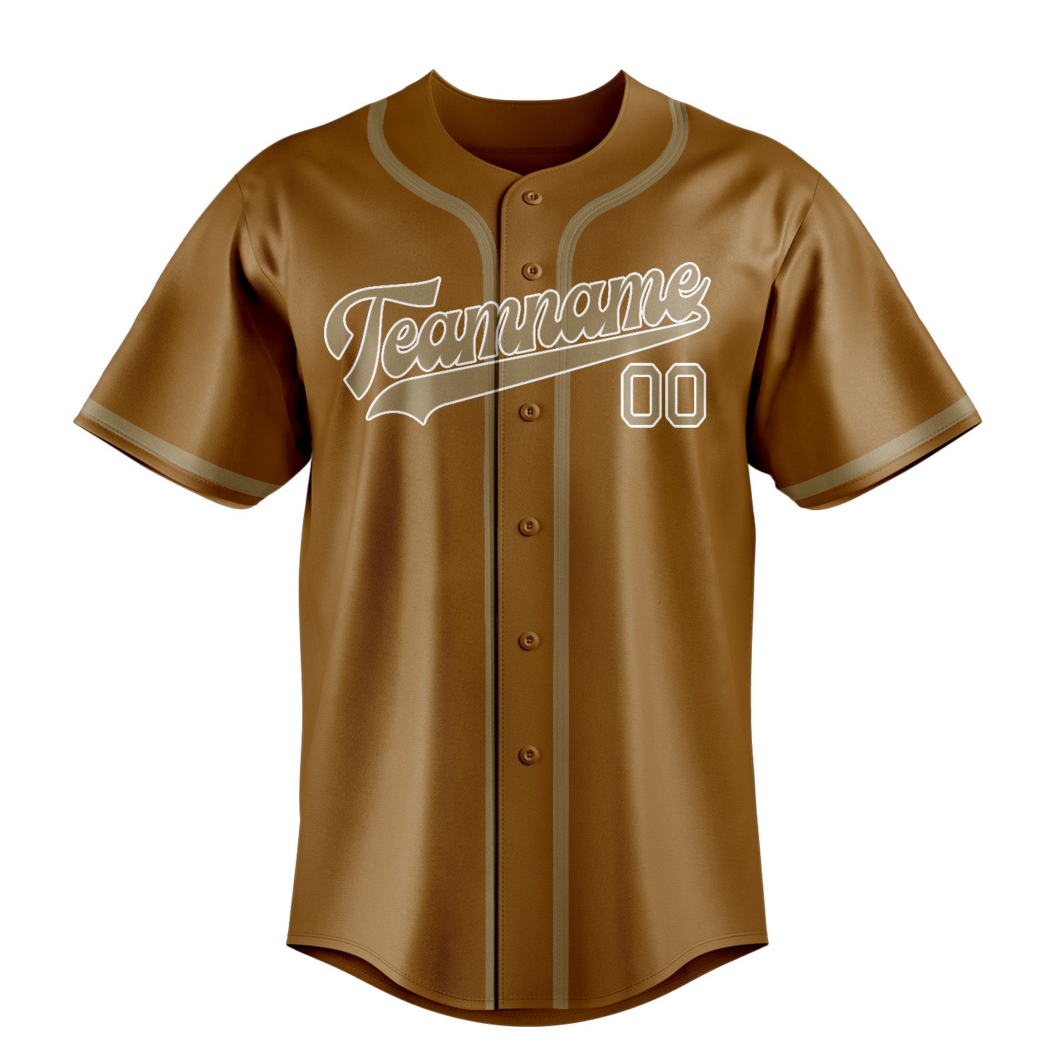 Benutzerdefiniertes Professionelles Khaki Hellkhaki Baseballtrikot