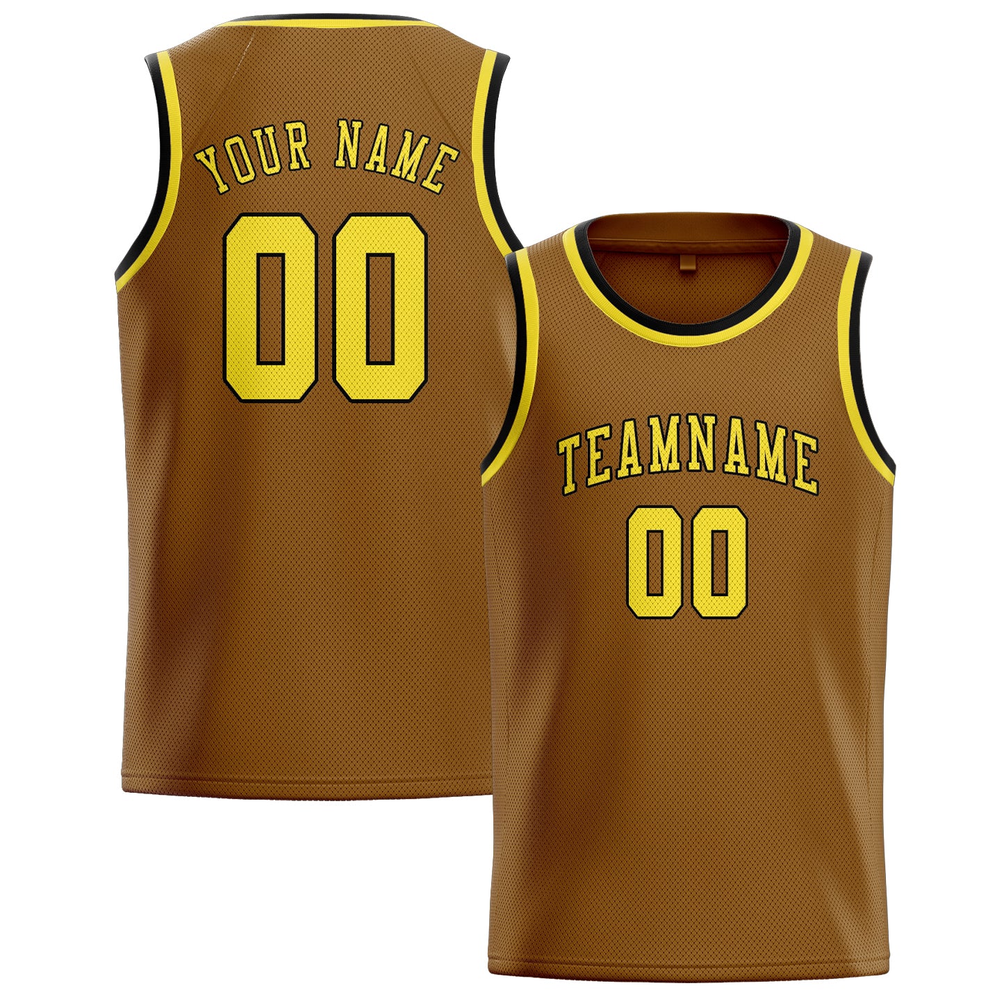 Benutzerdefiniertes Professionelles Khaki Blassgelb Basketballtrikot