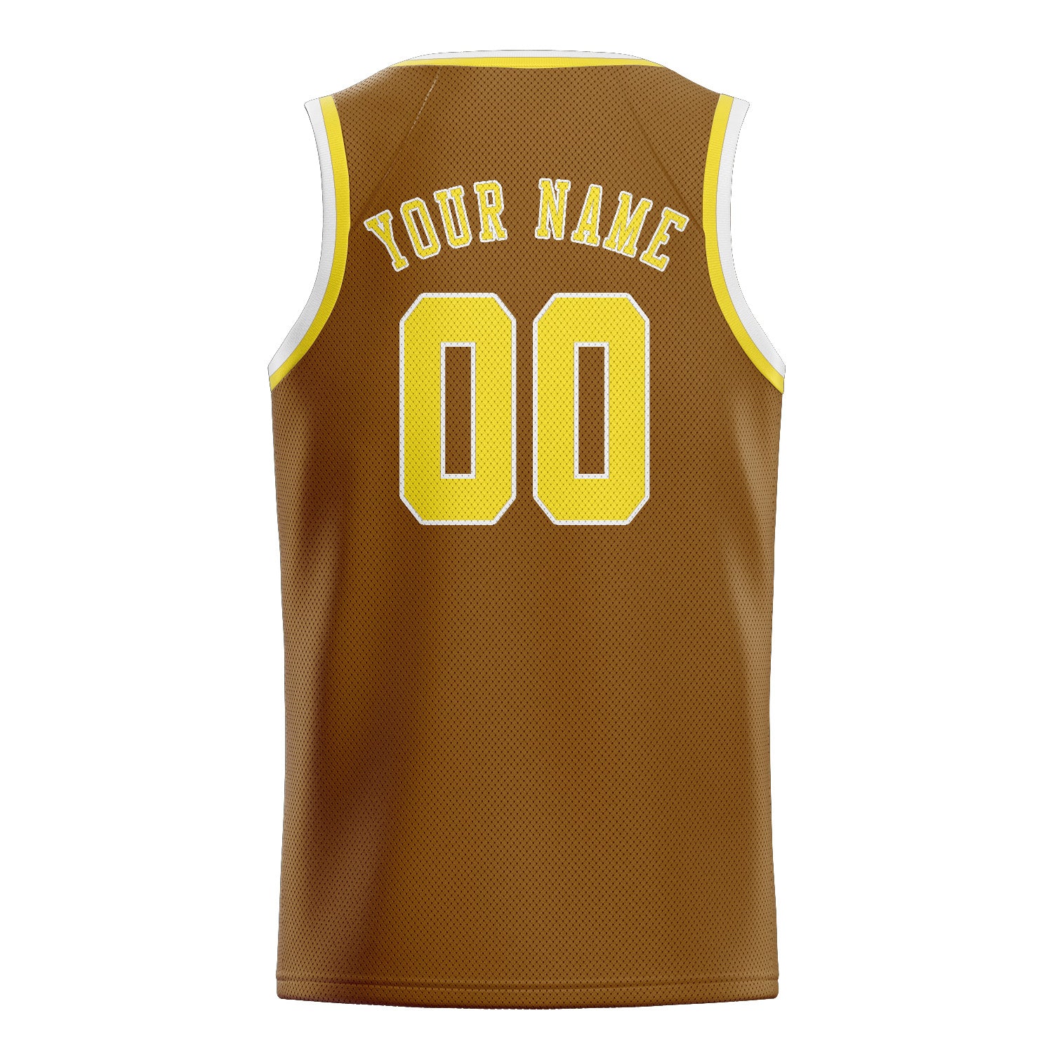 Benutzerdefiniertes Professionelles Khaki Blassgelb Basketballtrikot