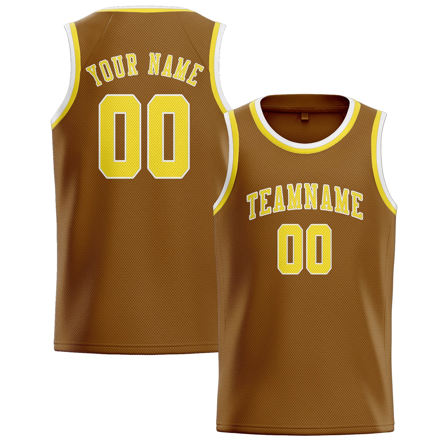 Benutzerdefiniertes Professionelles Khaki Blassgelb Basketballtrikot