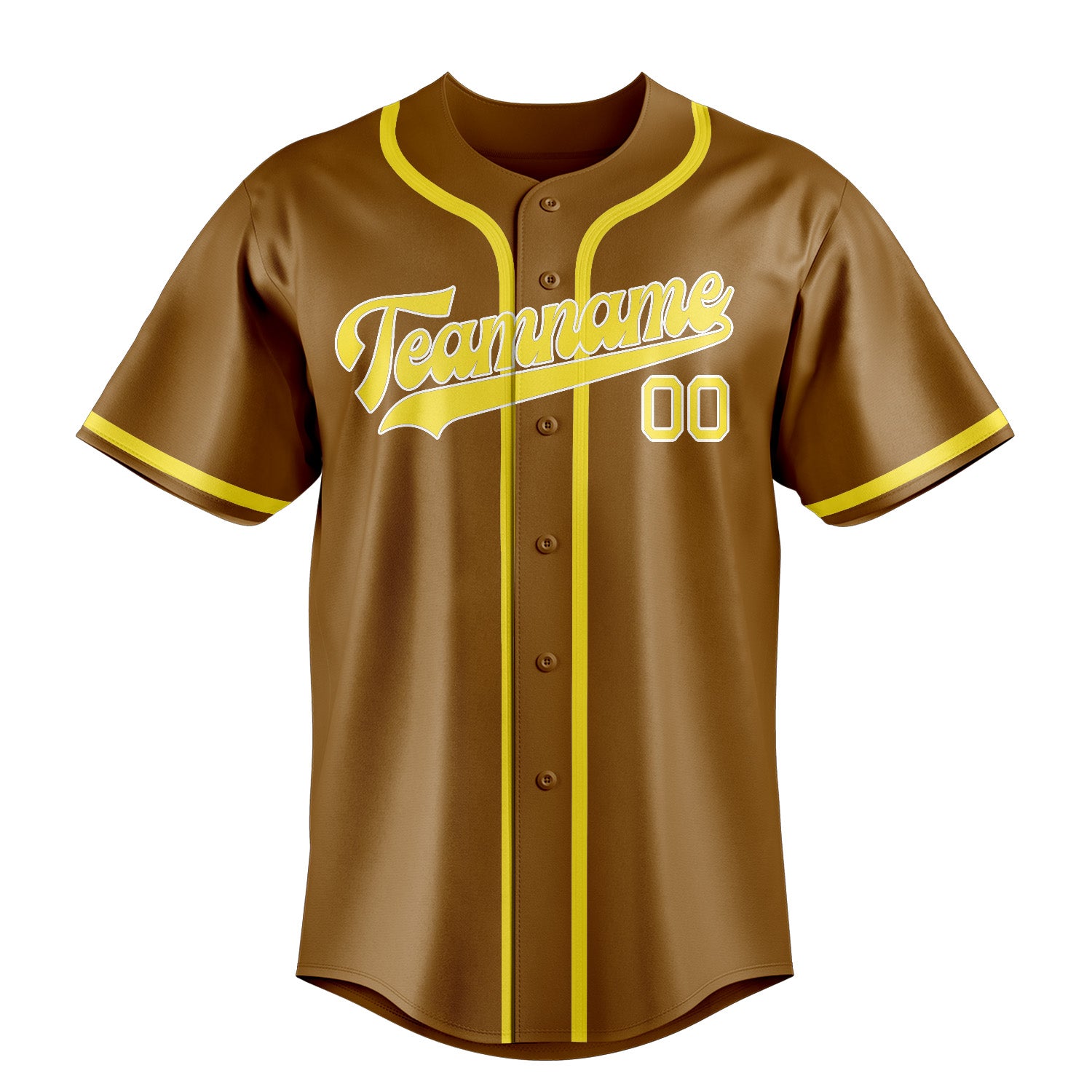 Benutzerdefiniertes Professionelles Khaki Blassgelb Baseballtrikot