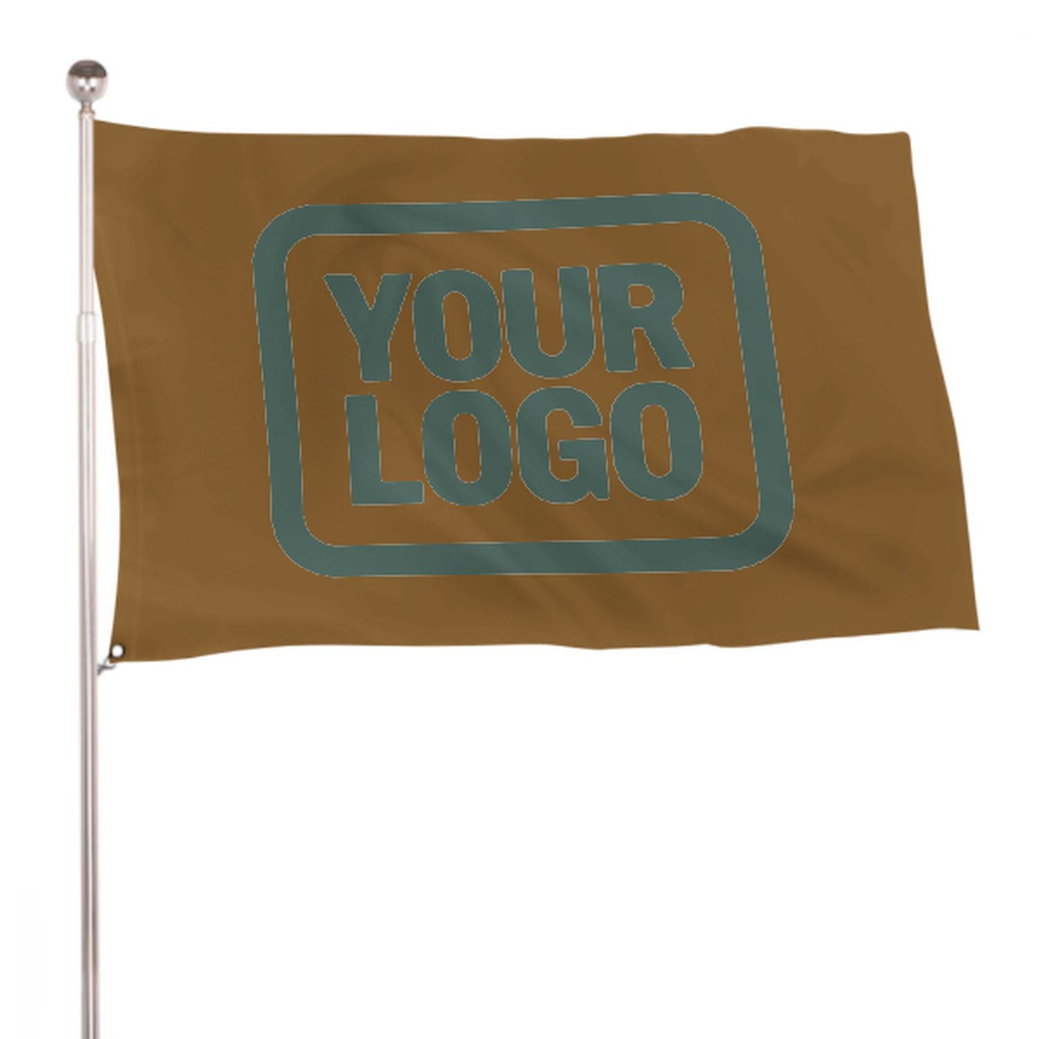 Maßgeschneidertes Khaki Blaugrün Flagge