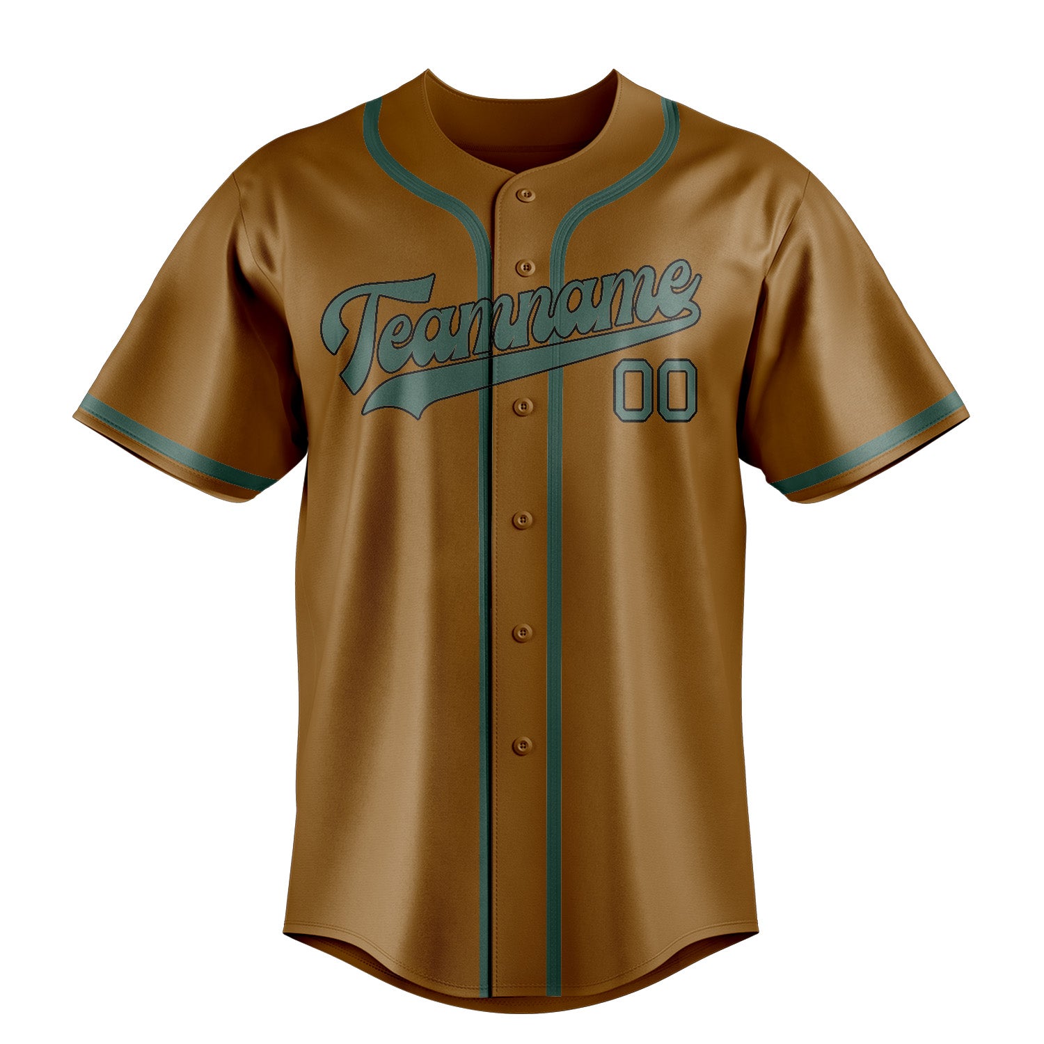 Benutzerdefiniertes Professionelles Khaki Blaugrün Baseballtrikot