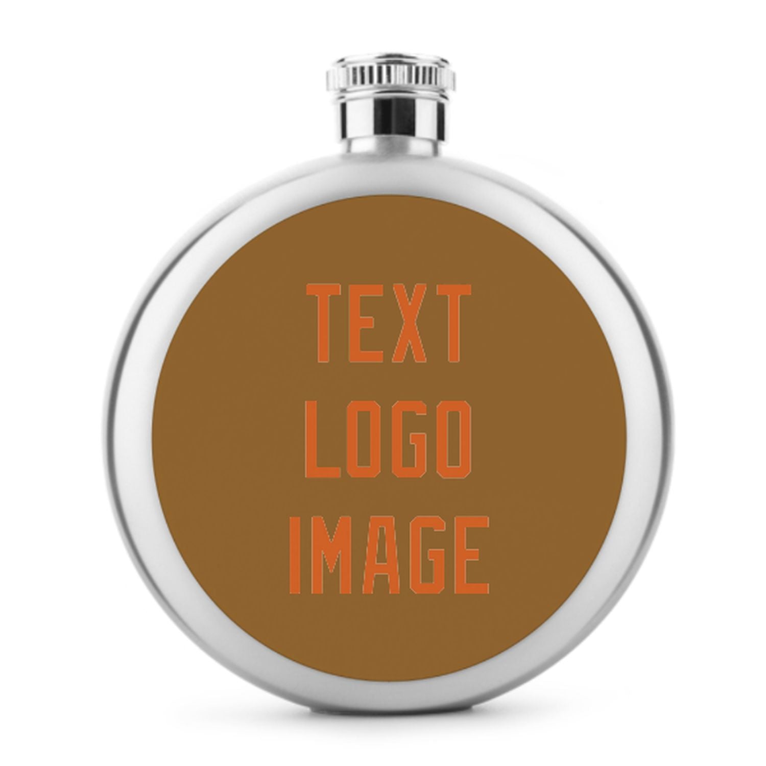 Maßgeschneidertes Khaki Orange Flachmann