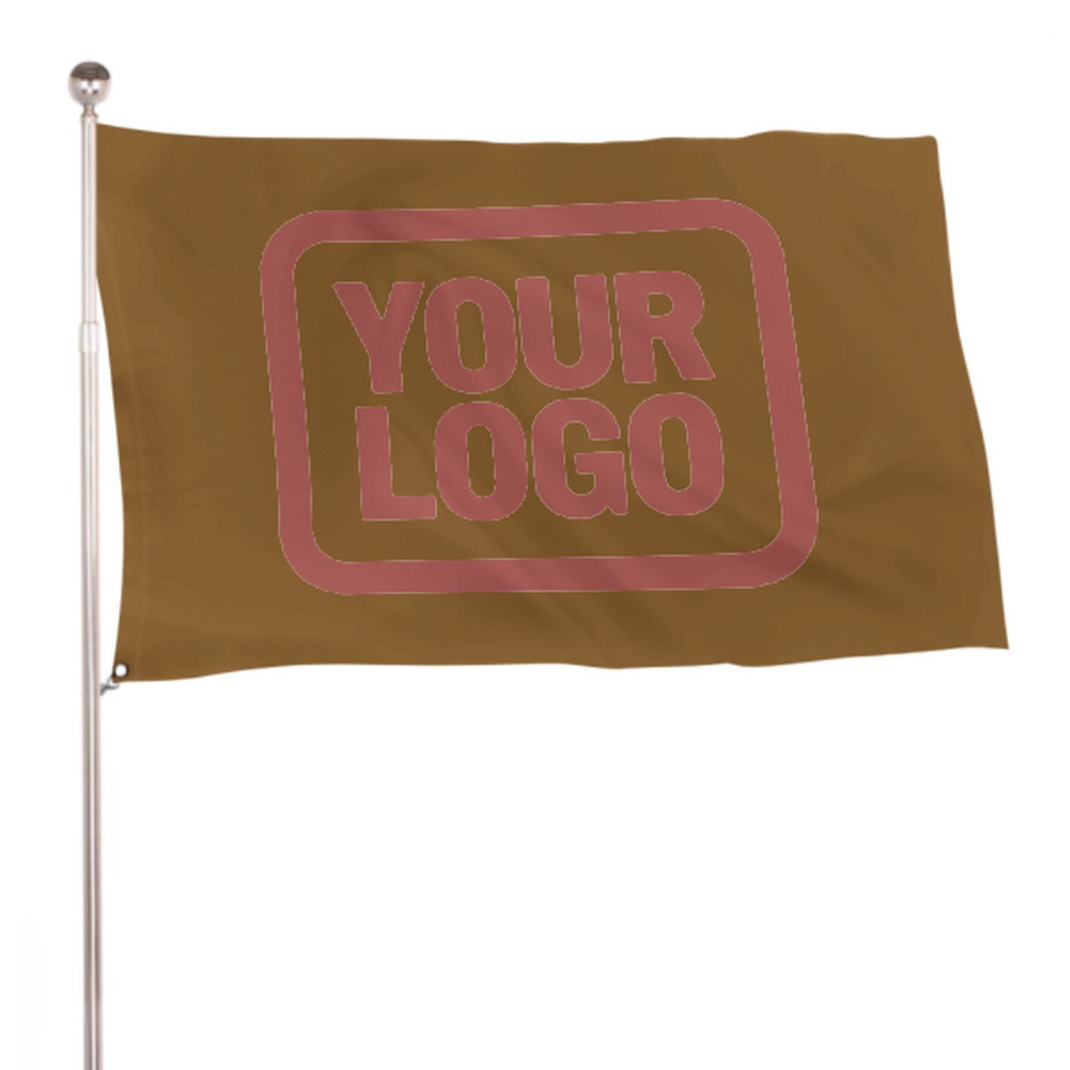 Maßgeschneidertes Khaki Kupferrose Flagge