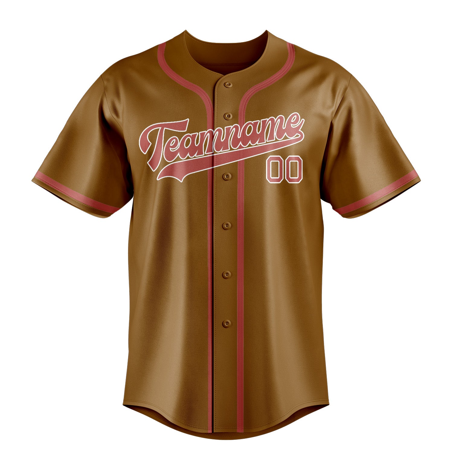 Benutzerdefiniertes Professionelles Khaki Kupferrose Baseballtrikot