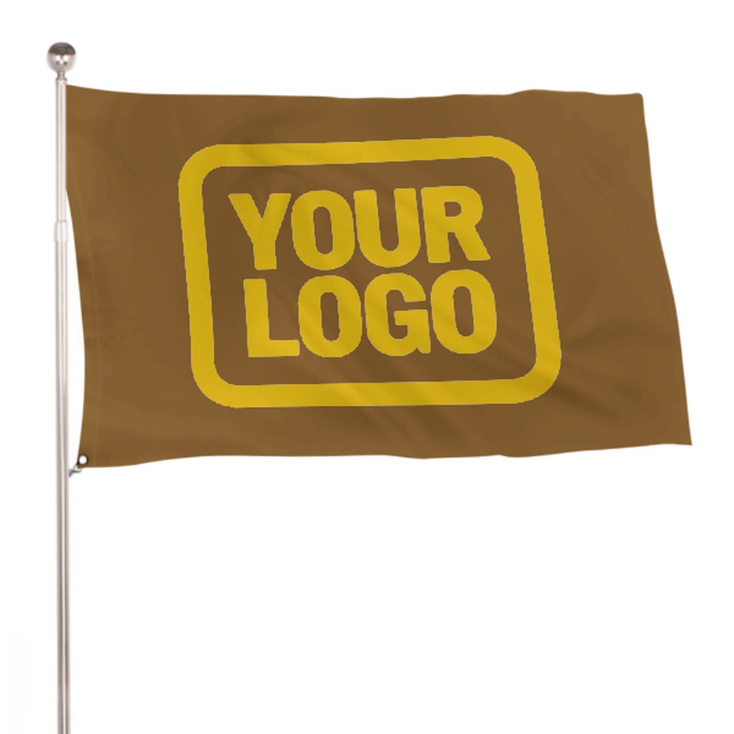 Maßgeschneidertes Khaki Gold Flagge
