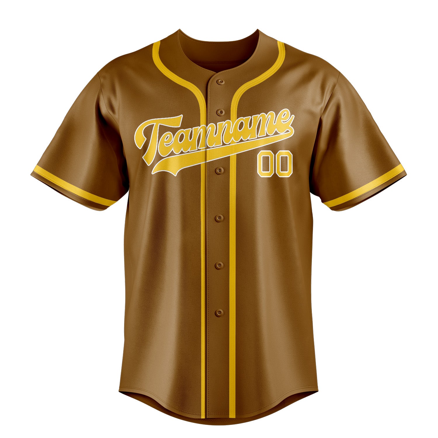 Benutzerdefiniertes Professionelles Khaki Gold Baseballtrikot