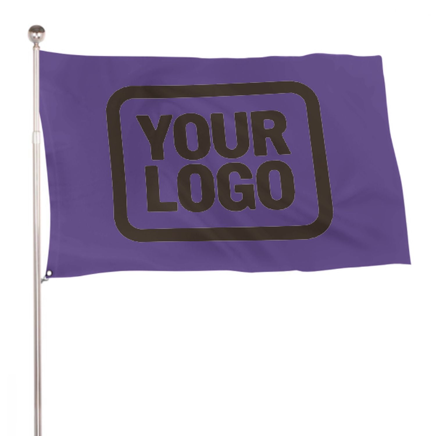 Maßgeschneidertes Lavendel Braun Flagge