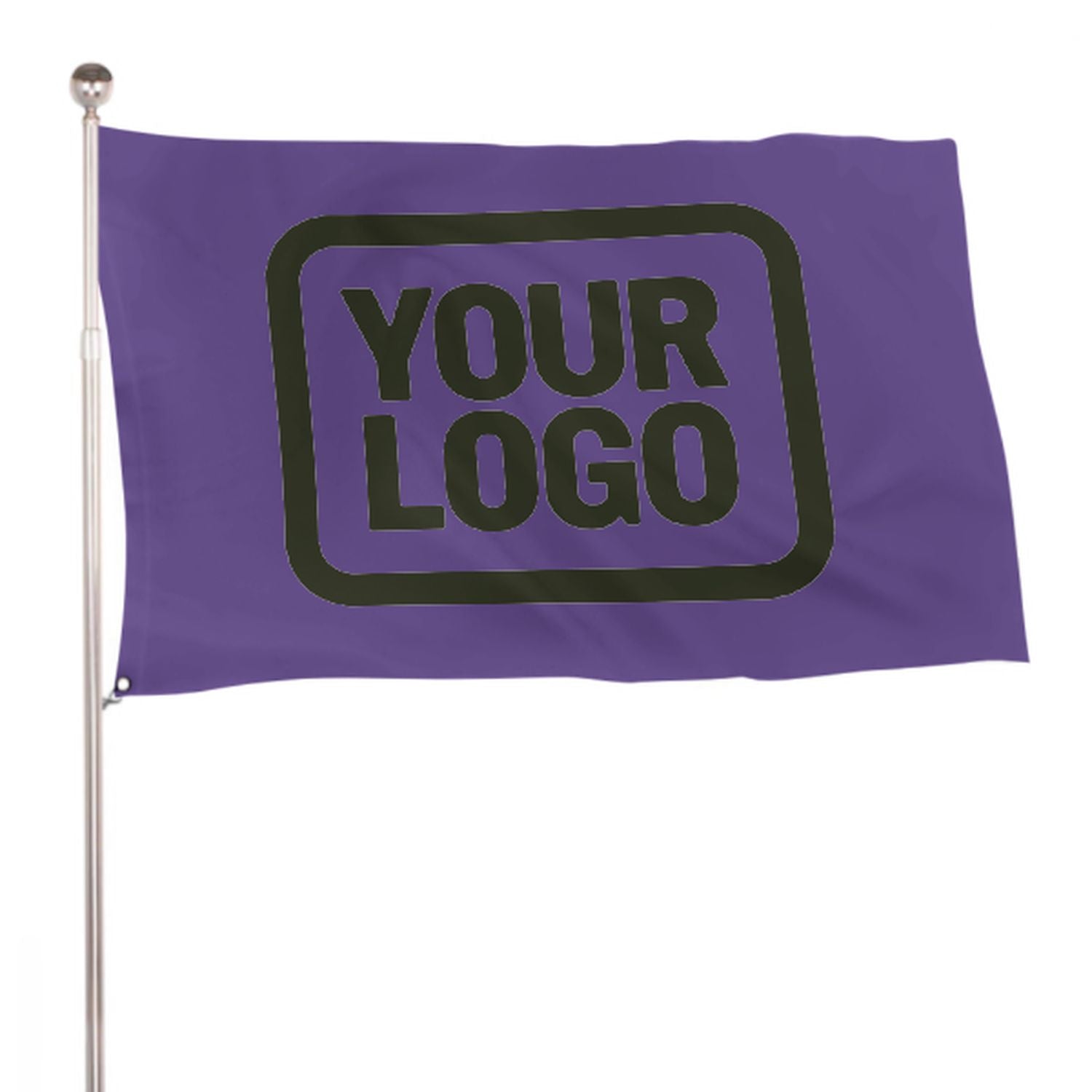 Maßgeschneidertes Lavendel Dunkles Oliv Flagge