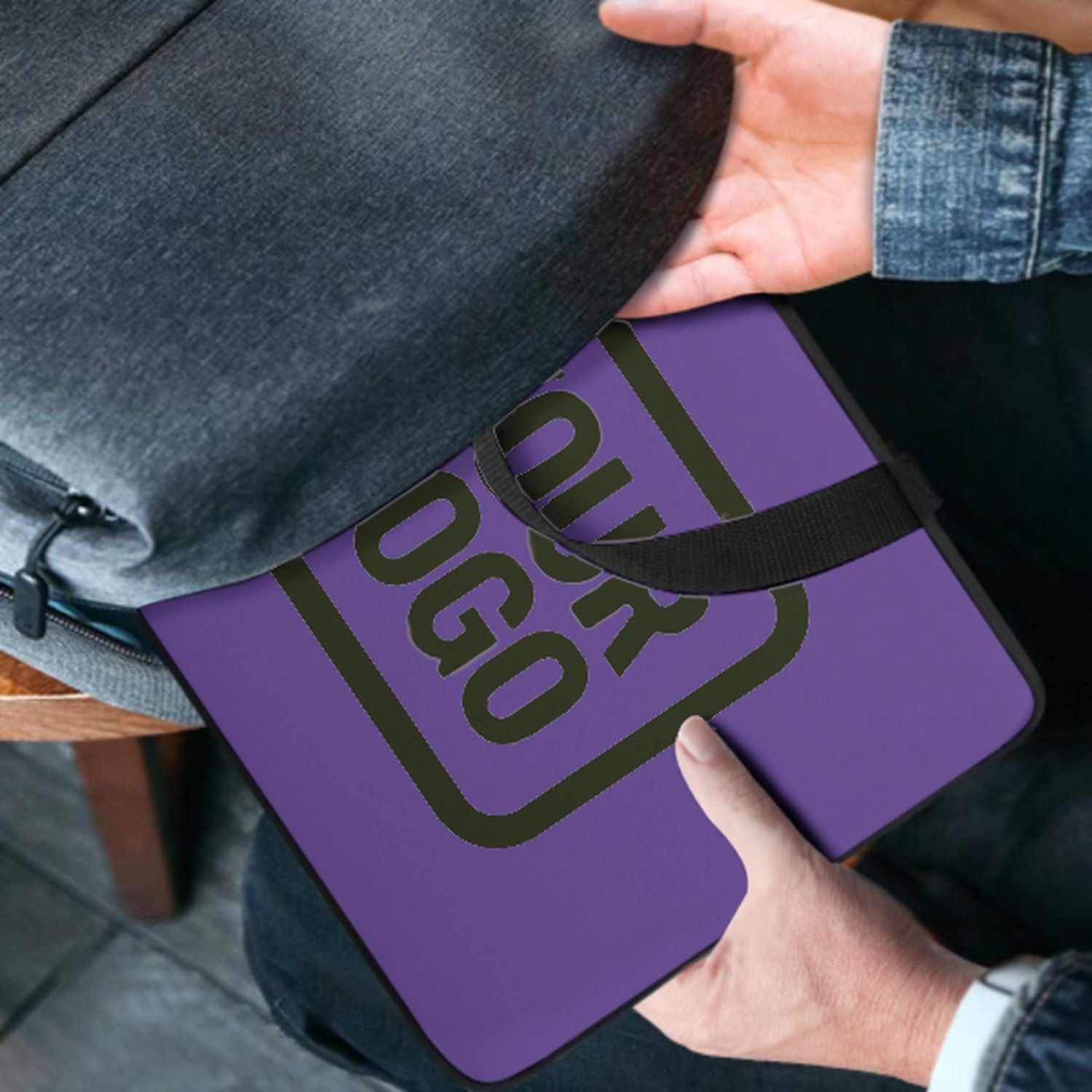 Maßgeschneidertes Lavendel Olive Laptop Tasche