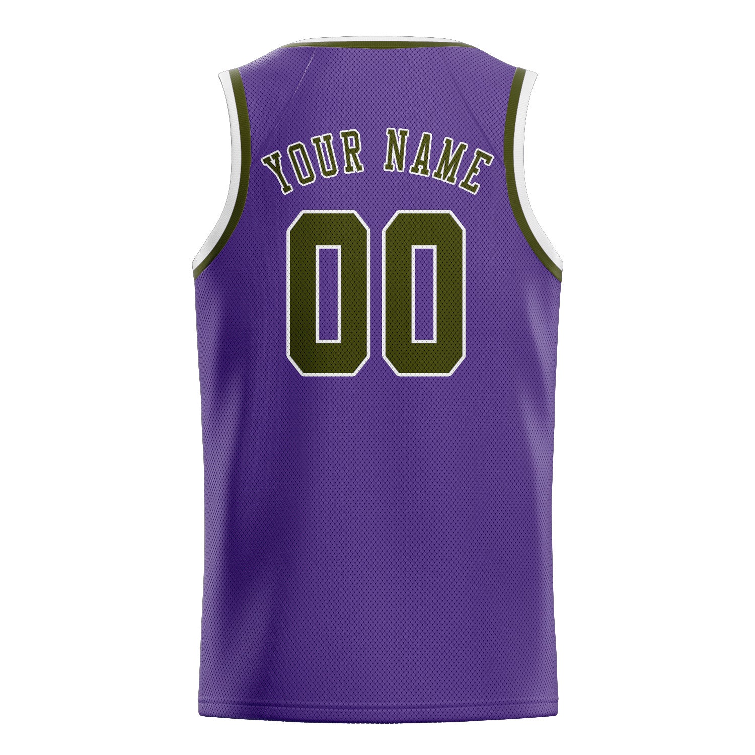 Benutzerdefiniertes Professionelles Lavendel Dunkles Oliv Basketballtrikot